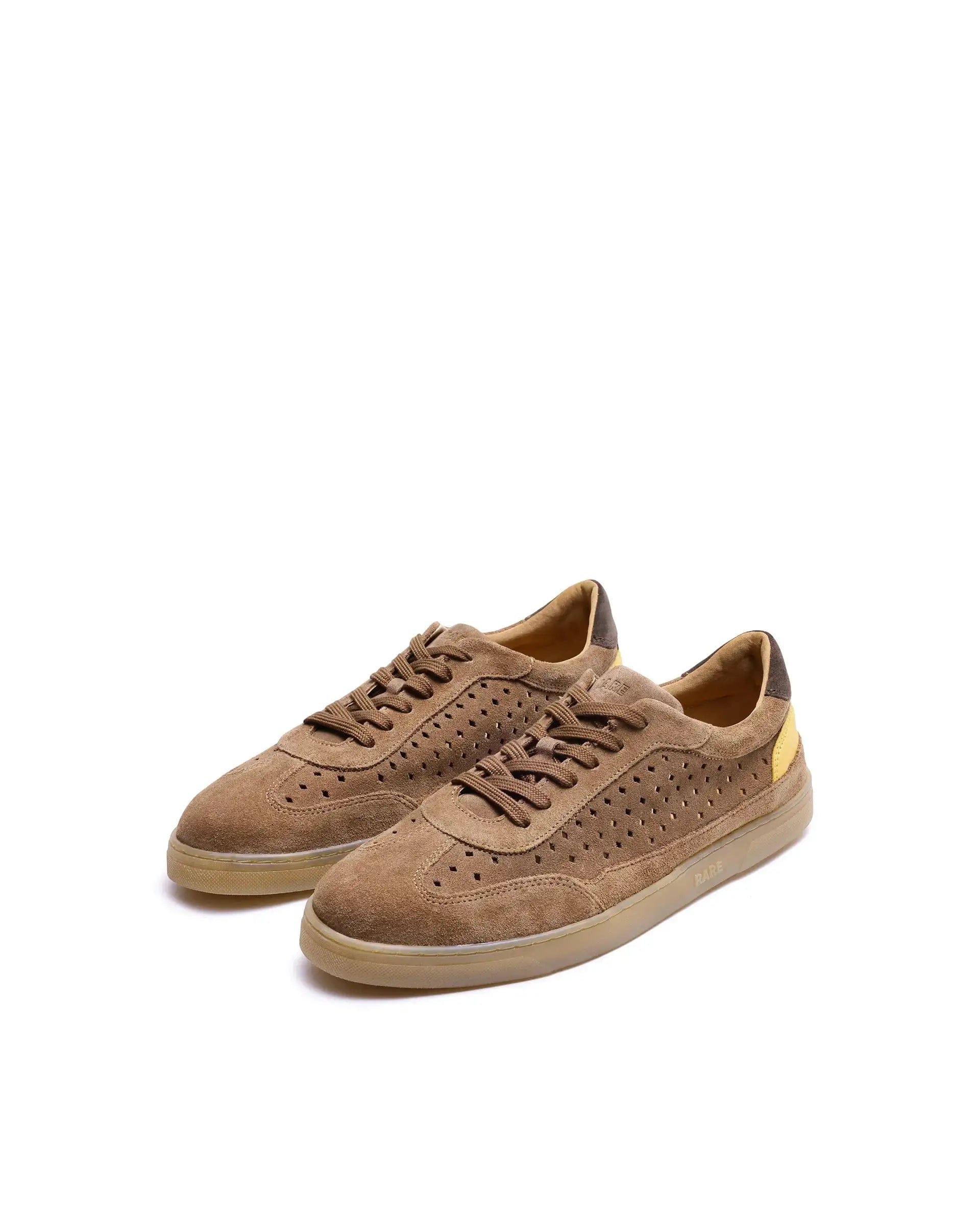 RAREZ Rare Rabbit Men Norma Tan Suede Lace - Up Closure Sneaker