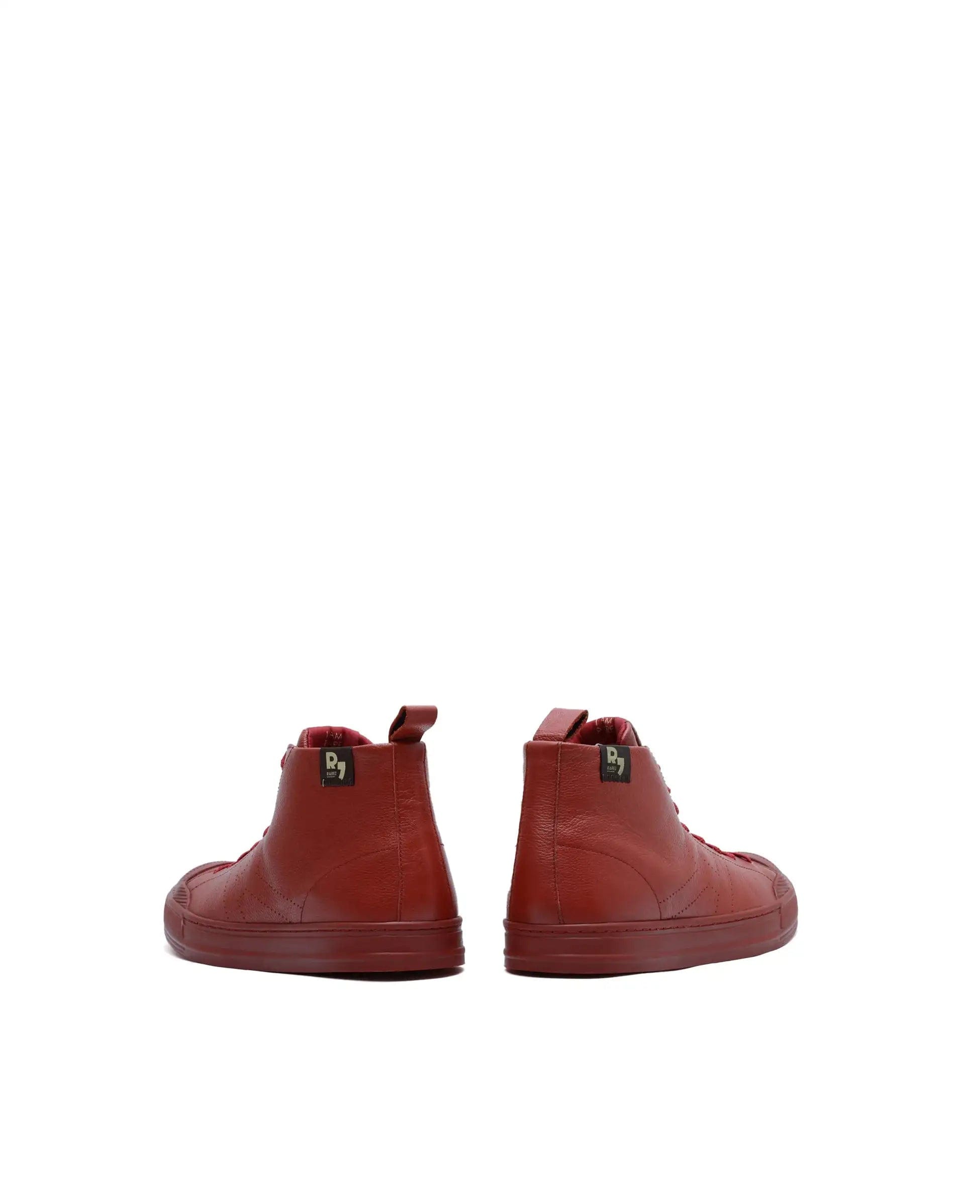 RAREZ Rare Rabbit Men's Sauron Hi Pro Red Leather Lace - Up Closure Sneaker