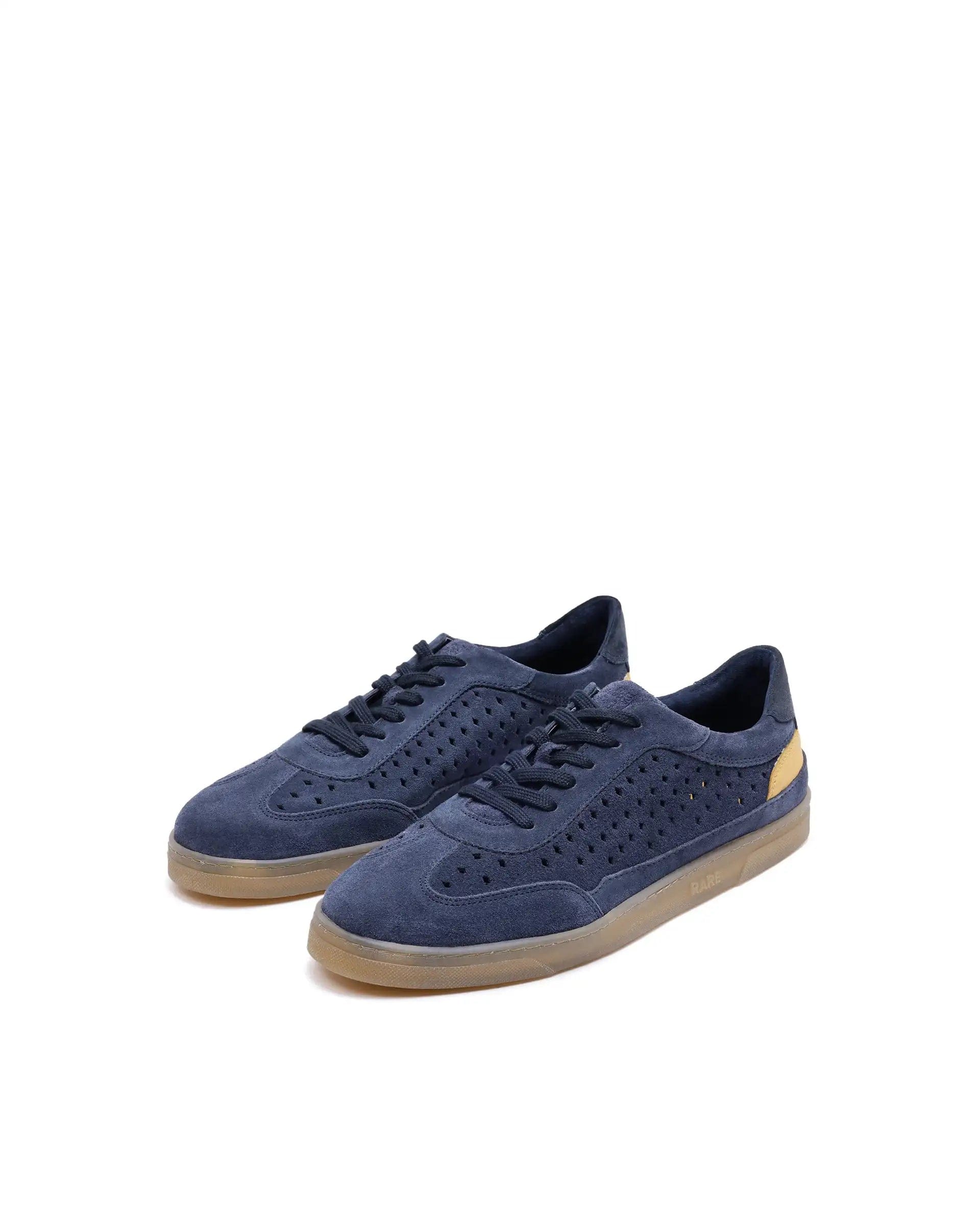RAREZ Rare Rabbit Men Norma Navy Suede Lace - Up Closure Sneaker