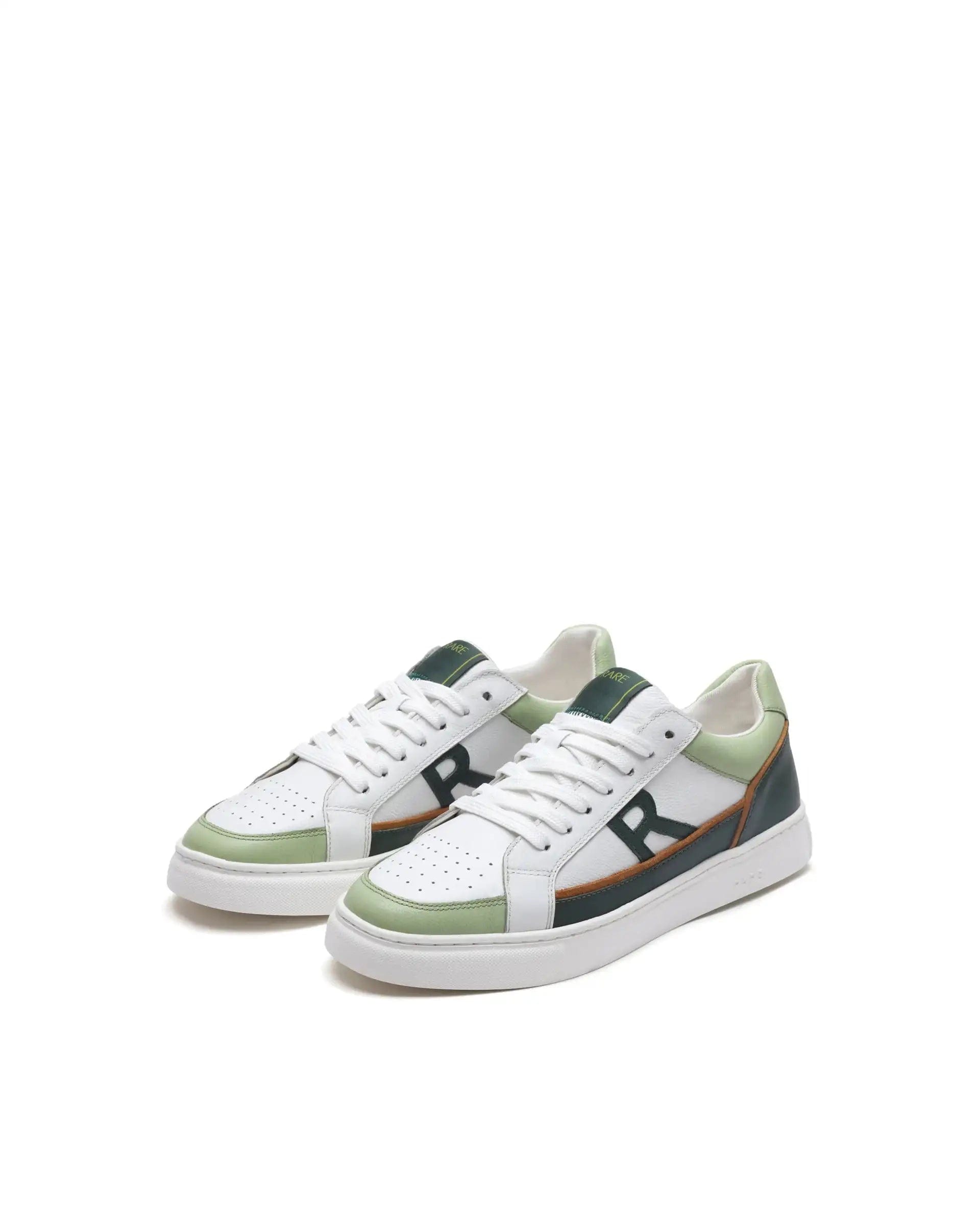 RAREZ Rare Rabbit Men's Enzo Green Leather Lace - Up Closure Sneaker