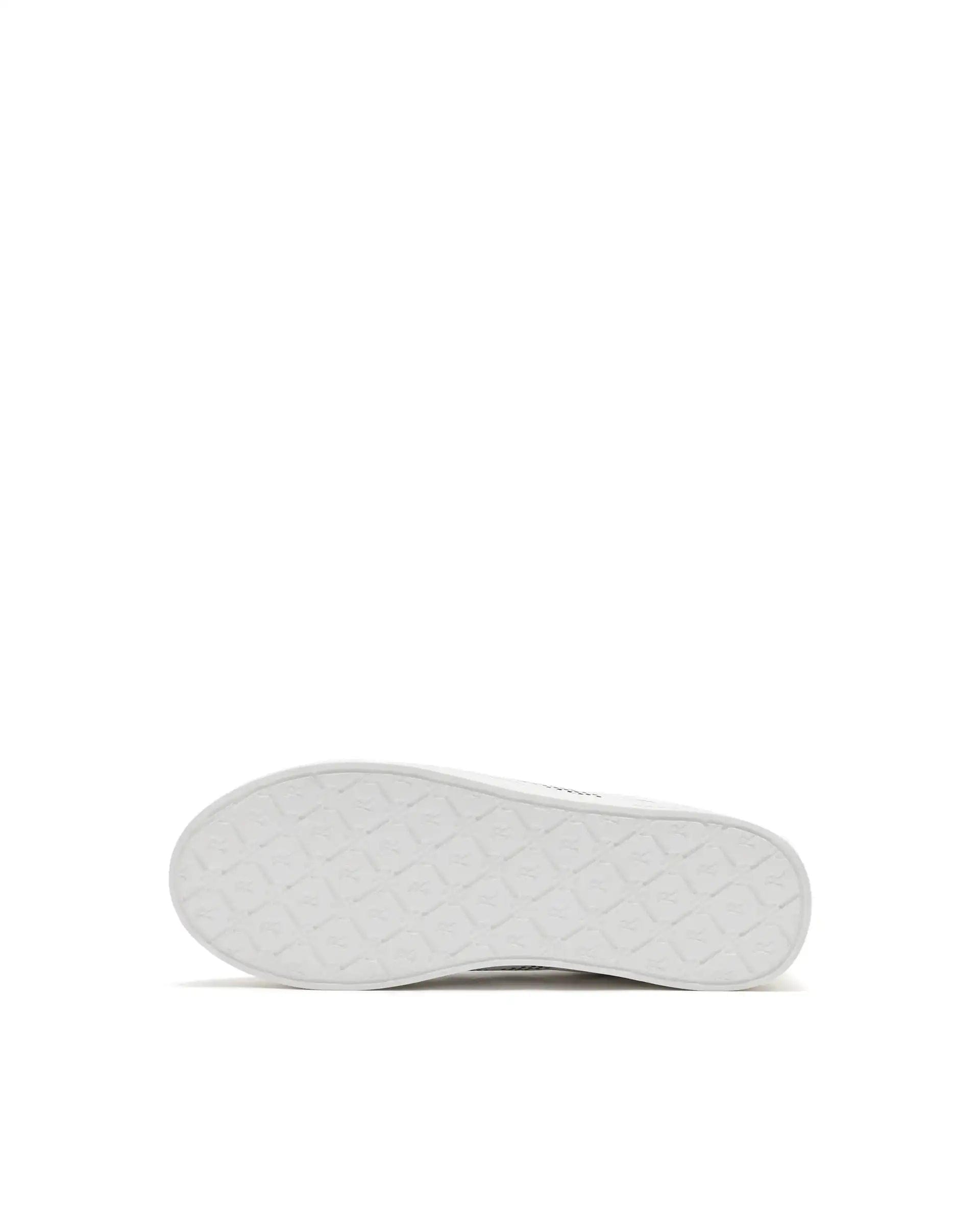RAREZ Rare Rabbit Men Vortex White Low - Top Genuine Leather Lazer Lace - Up Sneaker Shoes