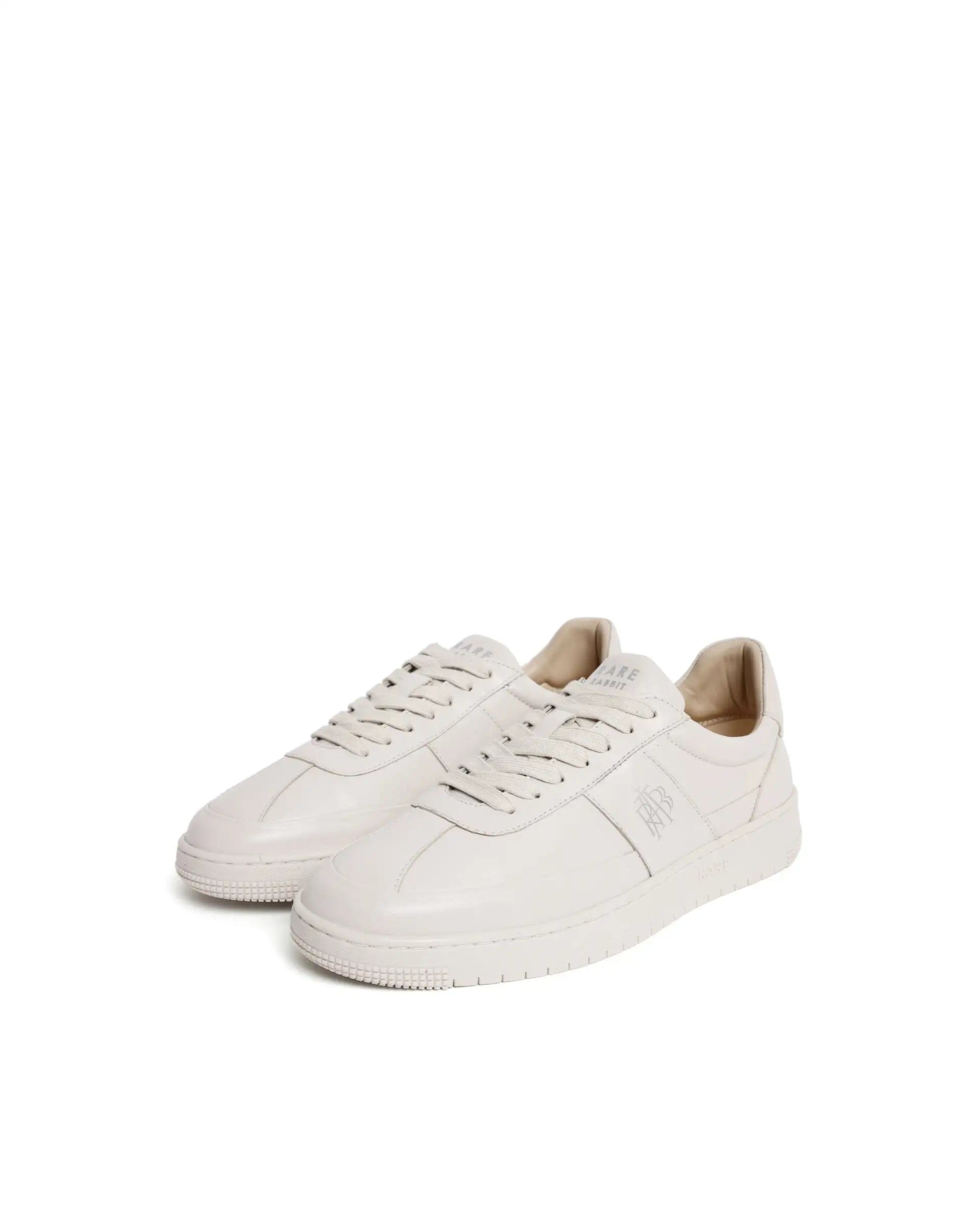 RAREZ Rare Rabbit Men's Stellara Light Ivory Leather Low - Top Lace - Up Sneaker Shoes