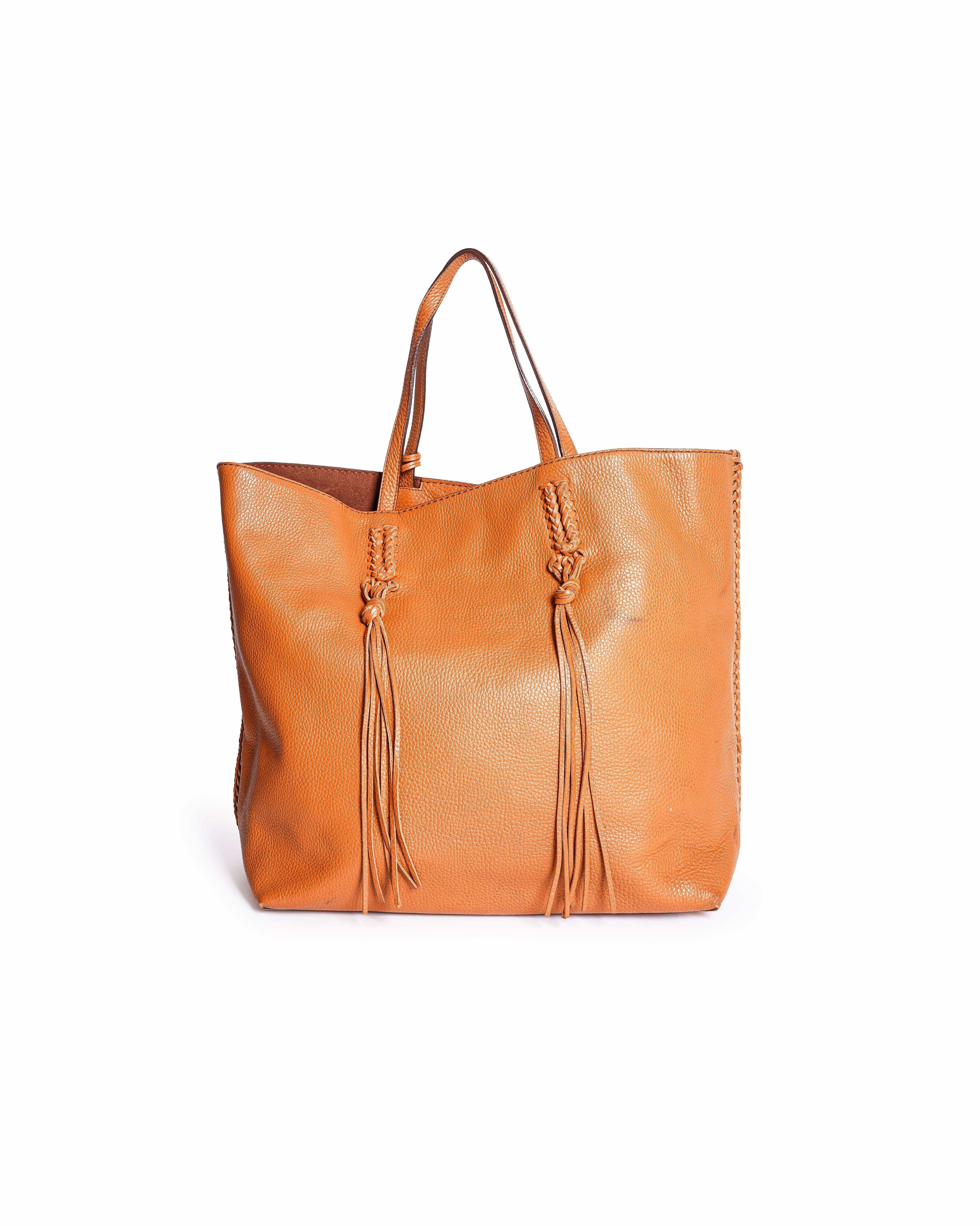 Tod's Gipsy Tasseled Tote Bag In Orange