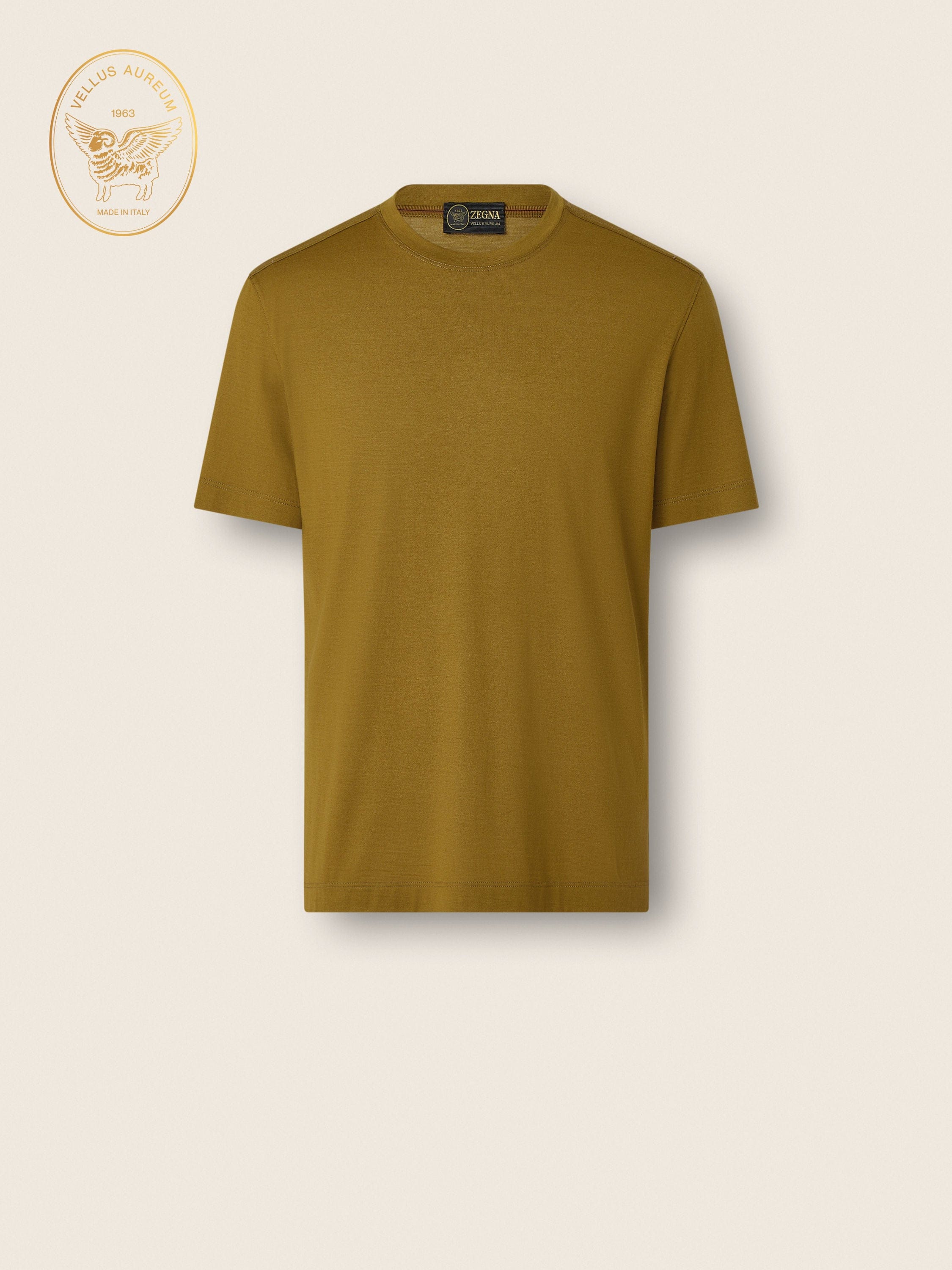 Zegna Olive Green Vellus Aureum T - Shirt