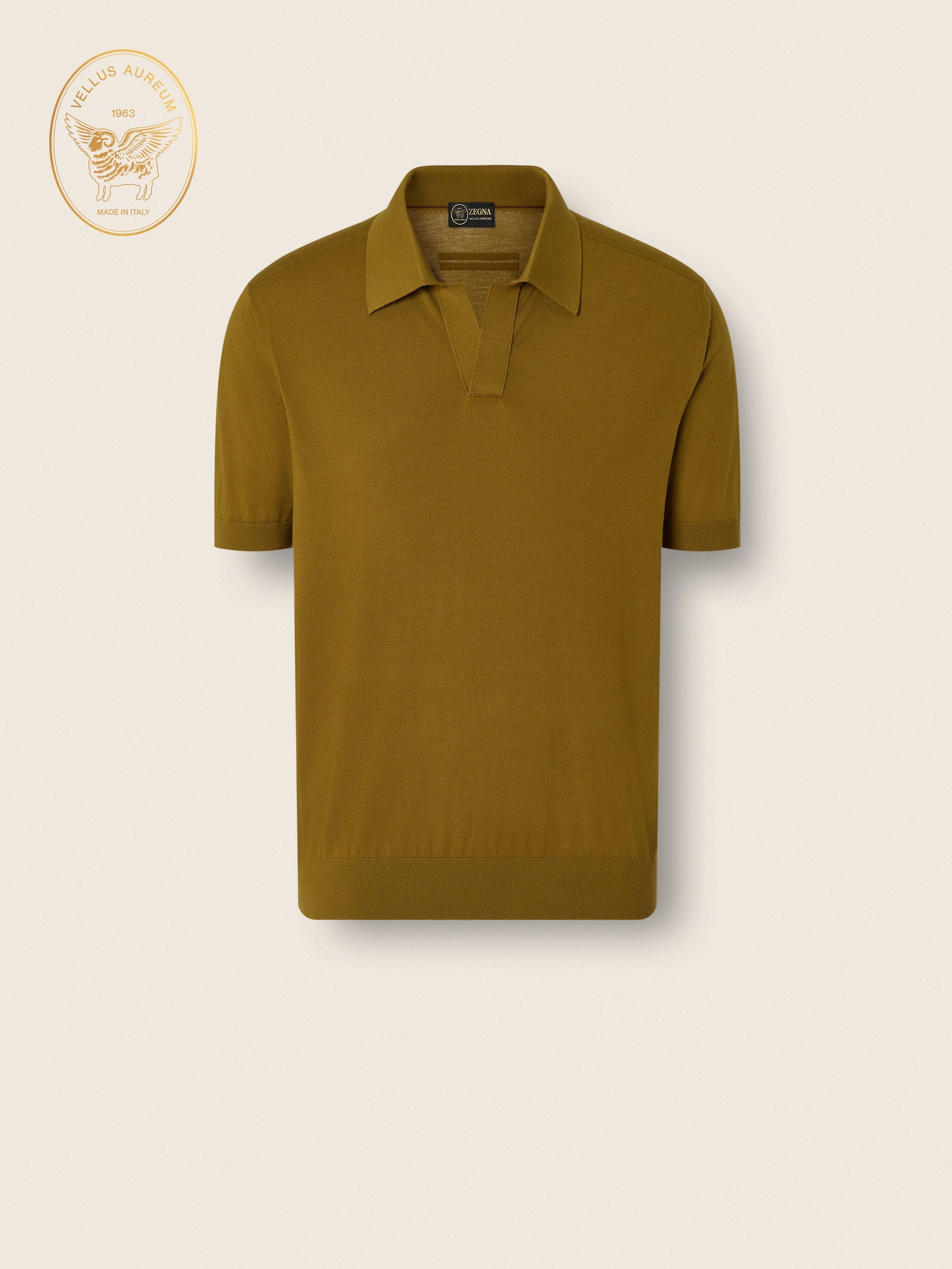 Zegna Olive Green Vellus Aureum Polo Shirt