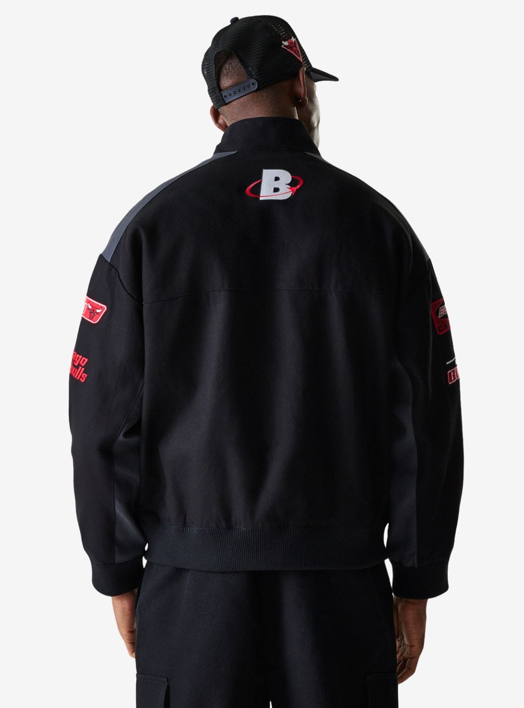 New Era Chicago Bulls NBA Black Motorsports Jacket