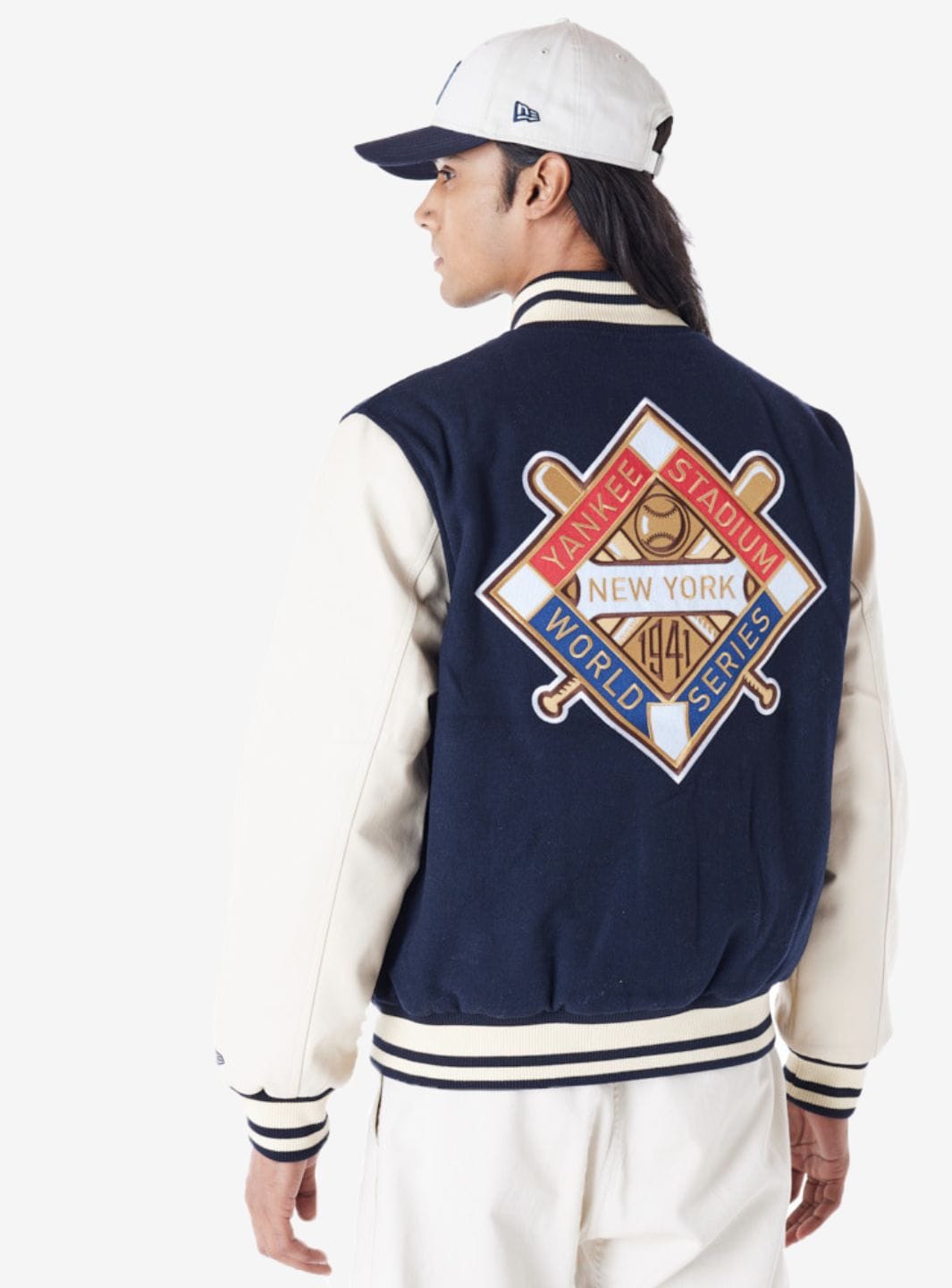 New Era New York Yankees MLB Patch Navy Varsity Jacket