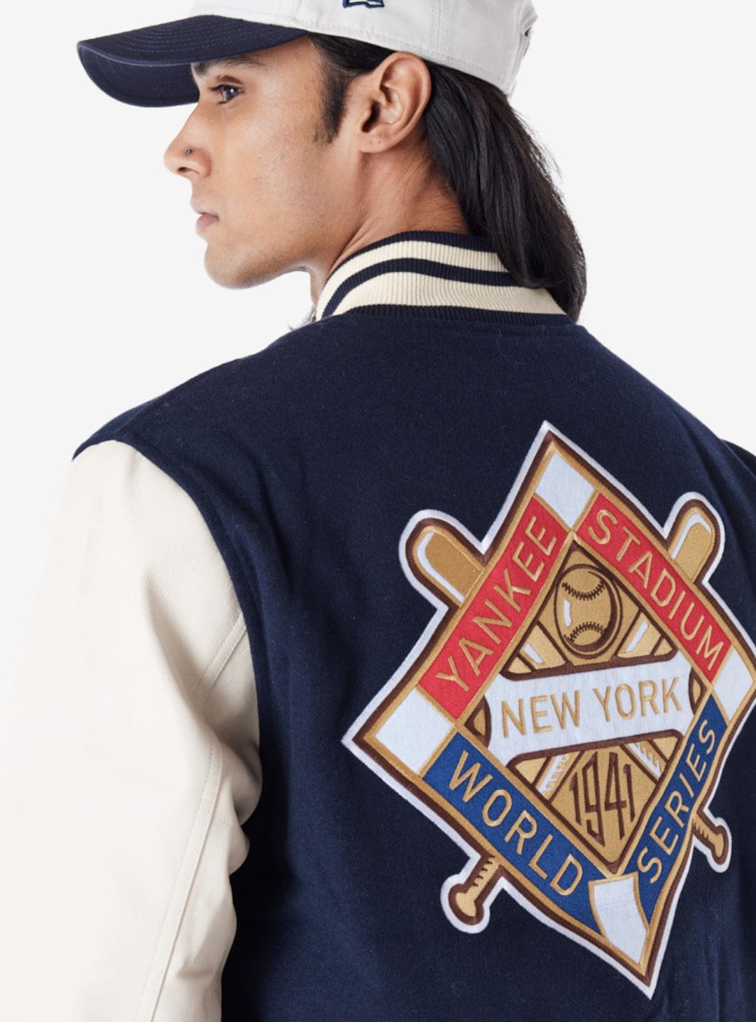 New Era New York Yankees MLB Patch Navy Varsity Jacket