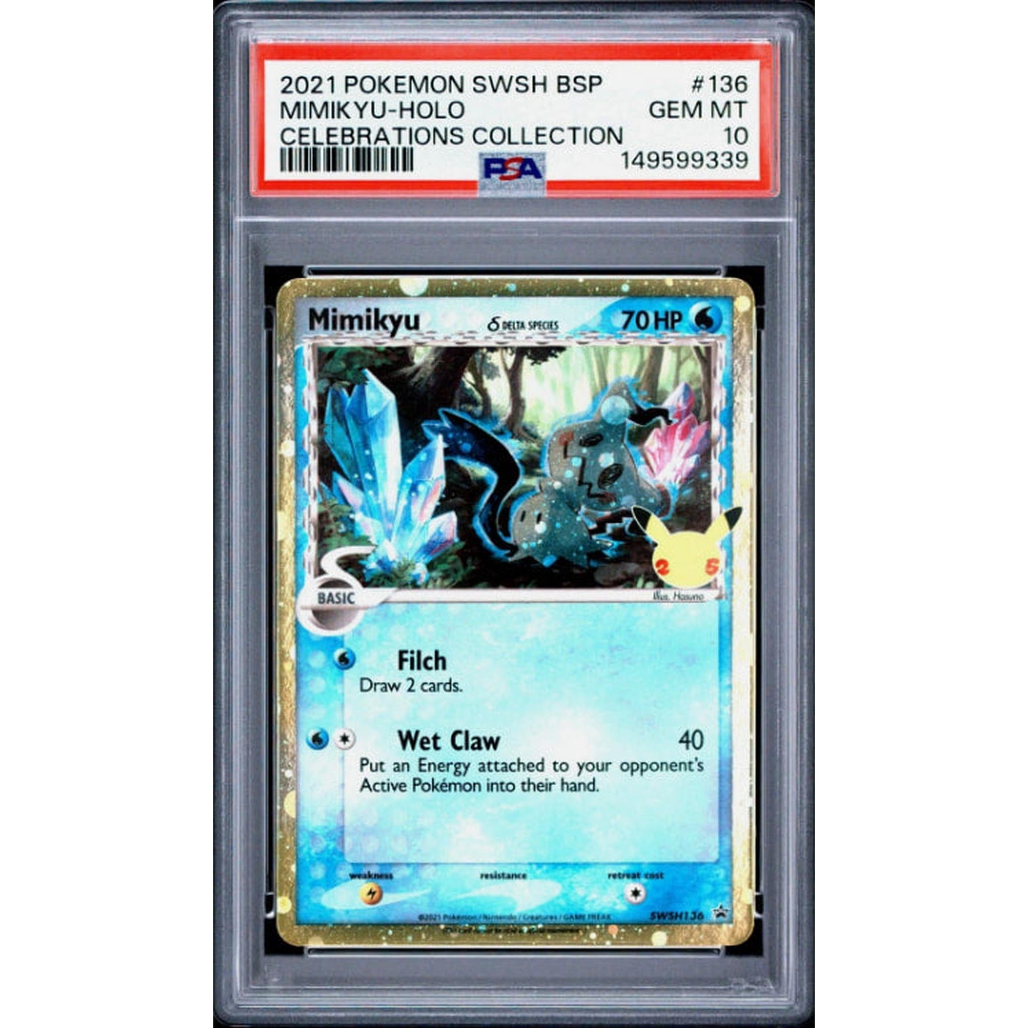 Pokemon 2021 POKEMON SWSH BLACK STAR PROMO CELEBRATIONS COLLECTION MIMIKYU - HOLO