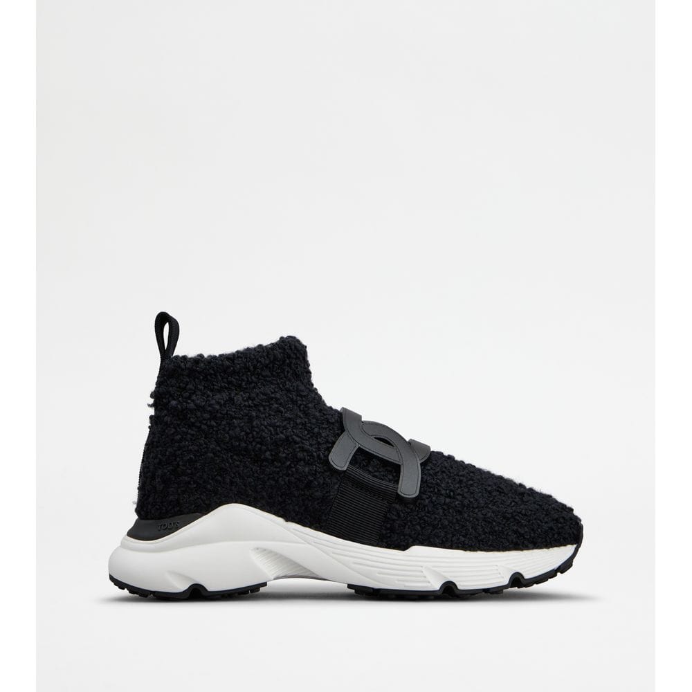 Tod's Tods Kate Slip - On Sneakers In Boucl Knit Black Womens