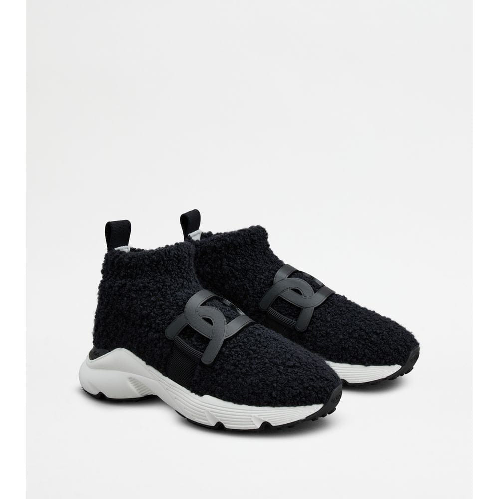Tod's Tods Kate Slip - On Sneakers In Boucl Knit Black Womens