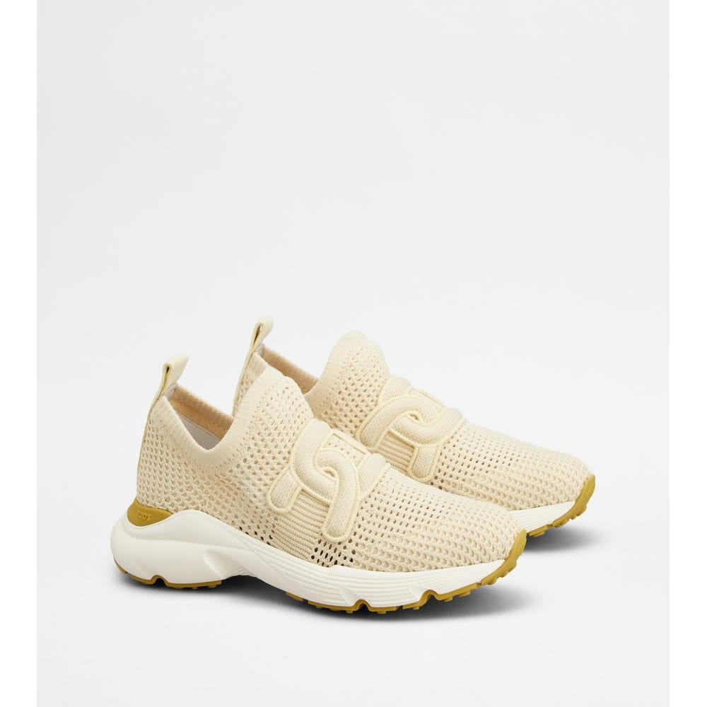 Tod's Tods Kate Slip - On Sneakers In Fabric Yellow Womens