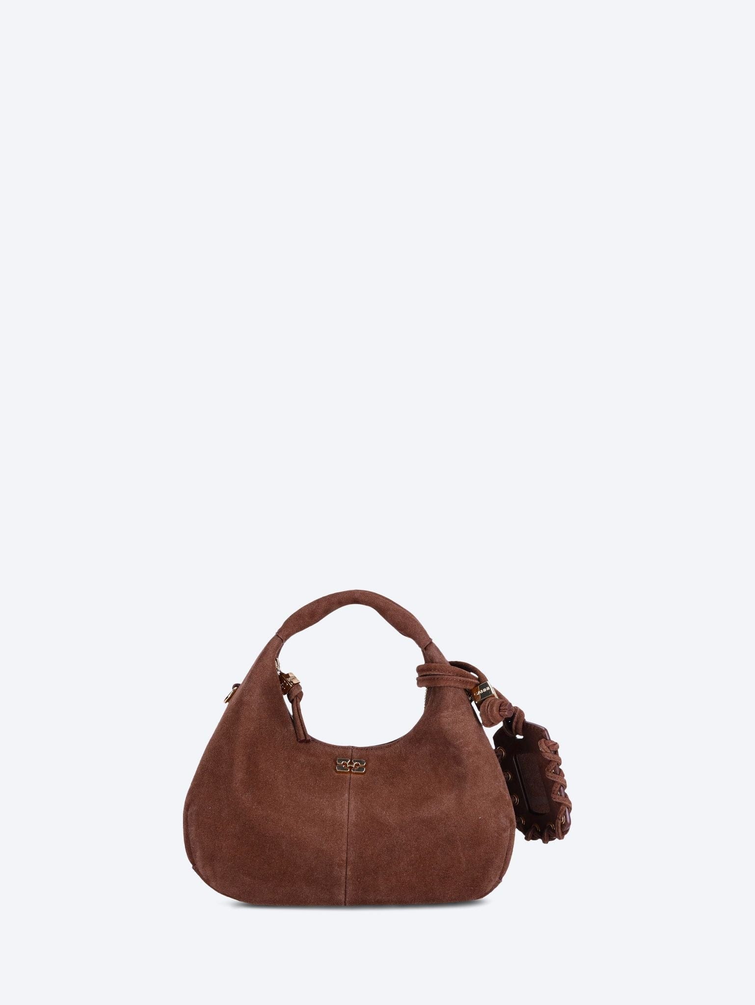 GANNI Hobo mini recycled suede pelinova handbag
