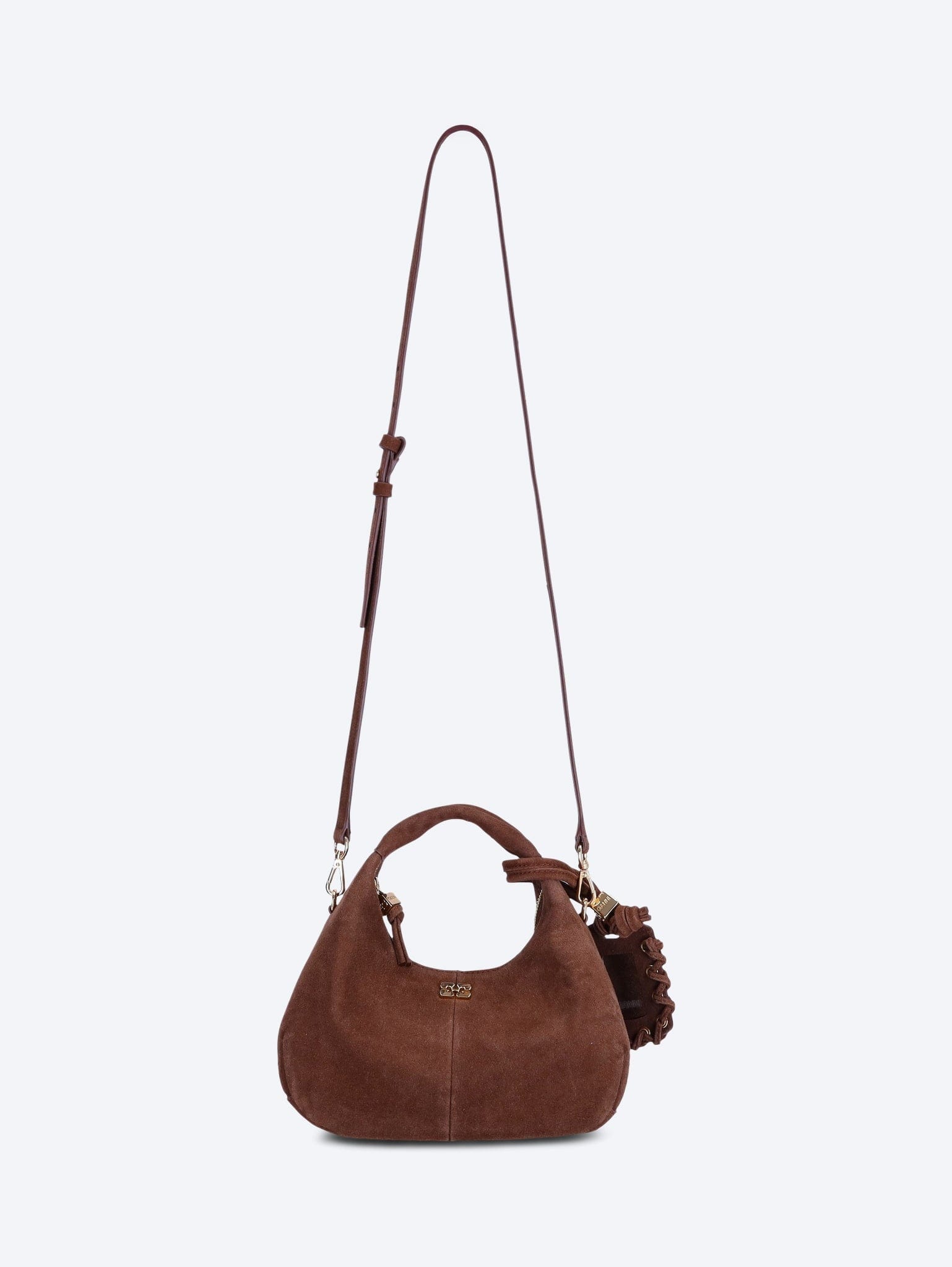 GANNI Hobo mini recycled suede pelinova handbag
