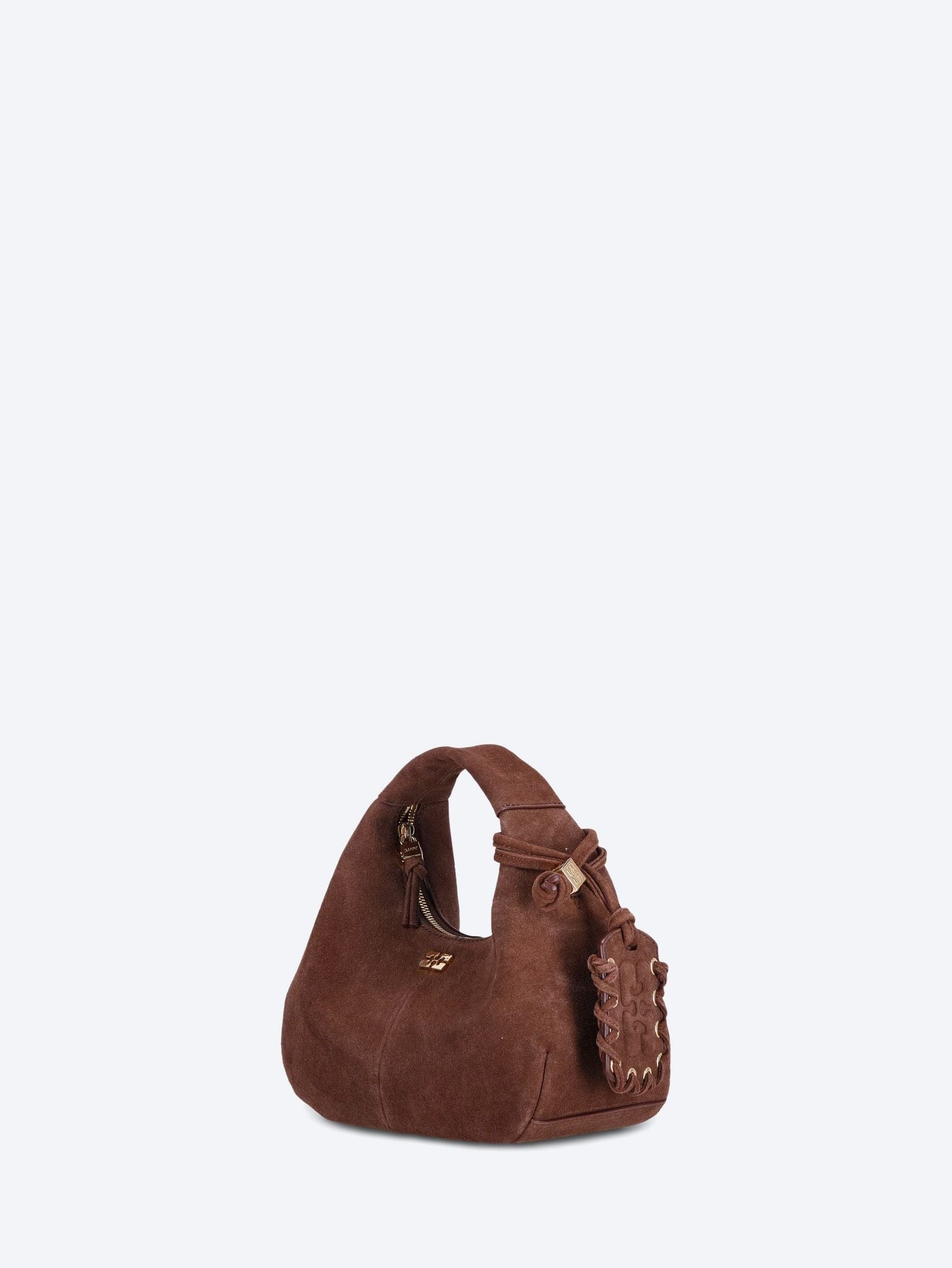 GANNI Hobo mini recycled suede pelinova handbag