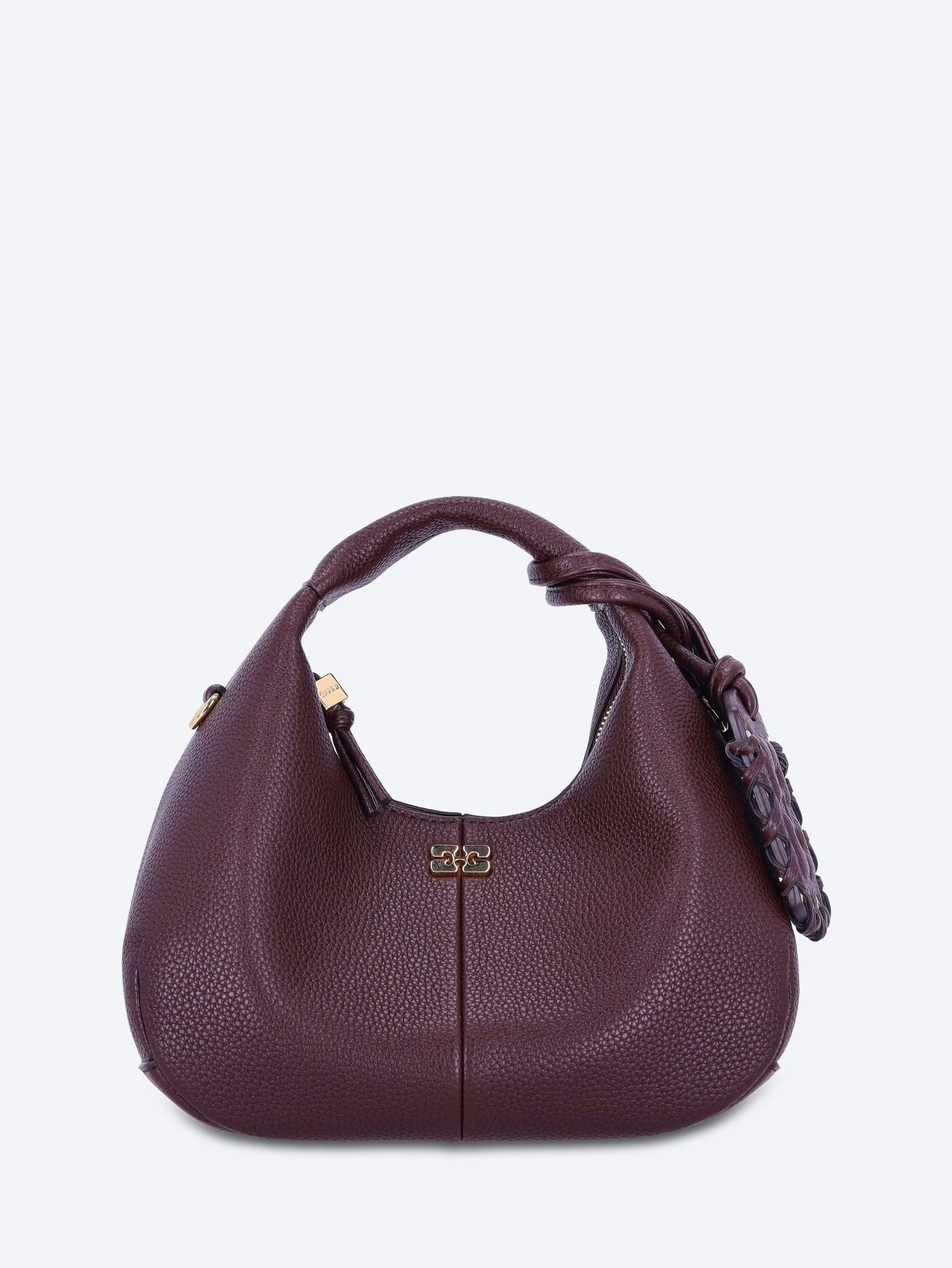 GANNI Hobo mini grained handbag