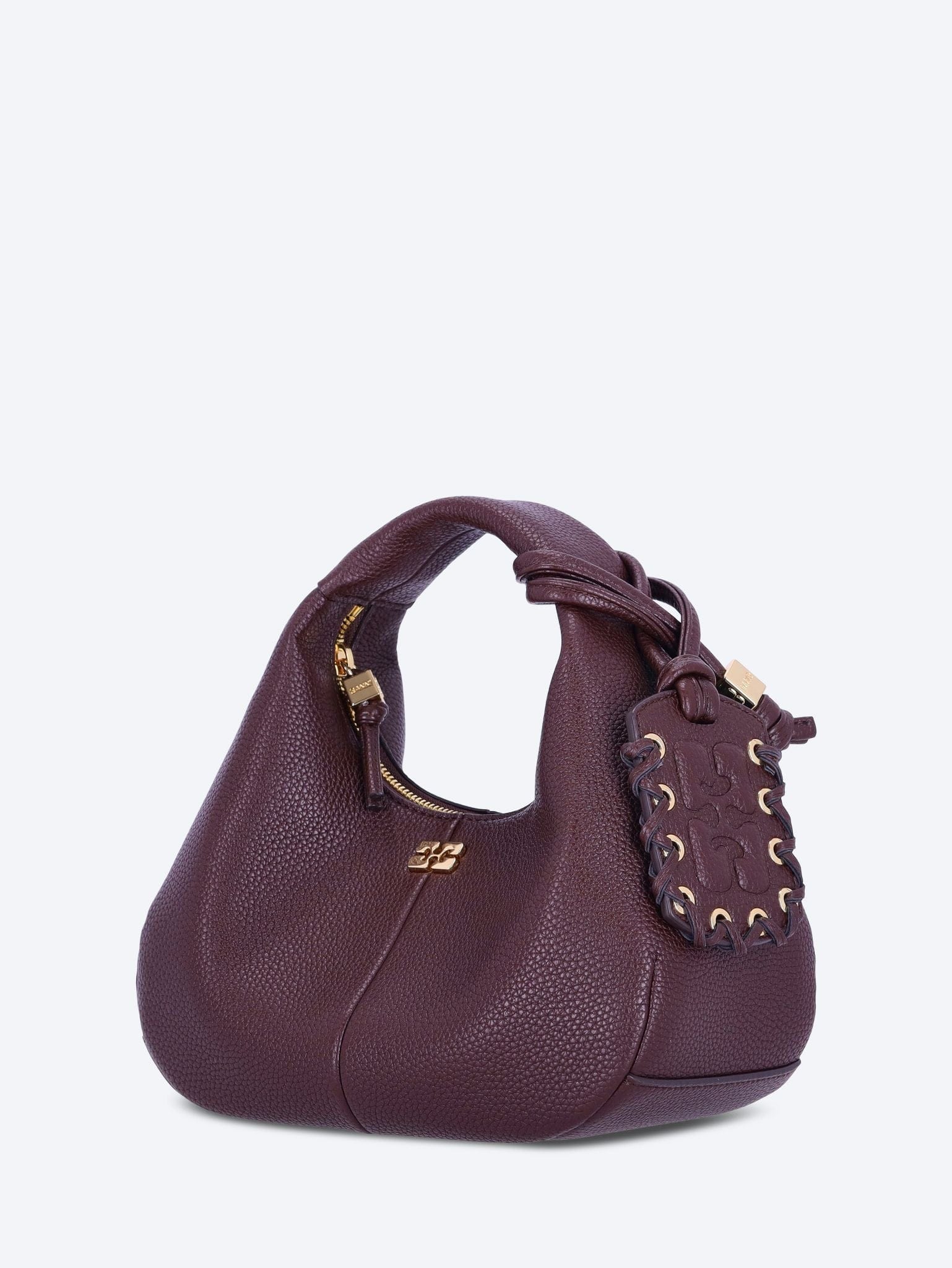 GANNI Hobo mini grained handbag