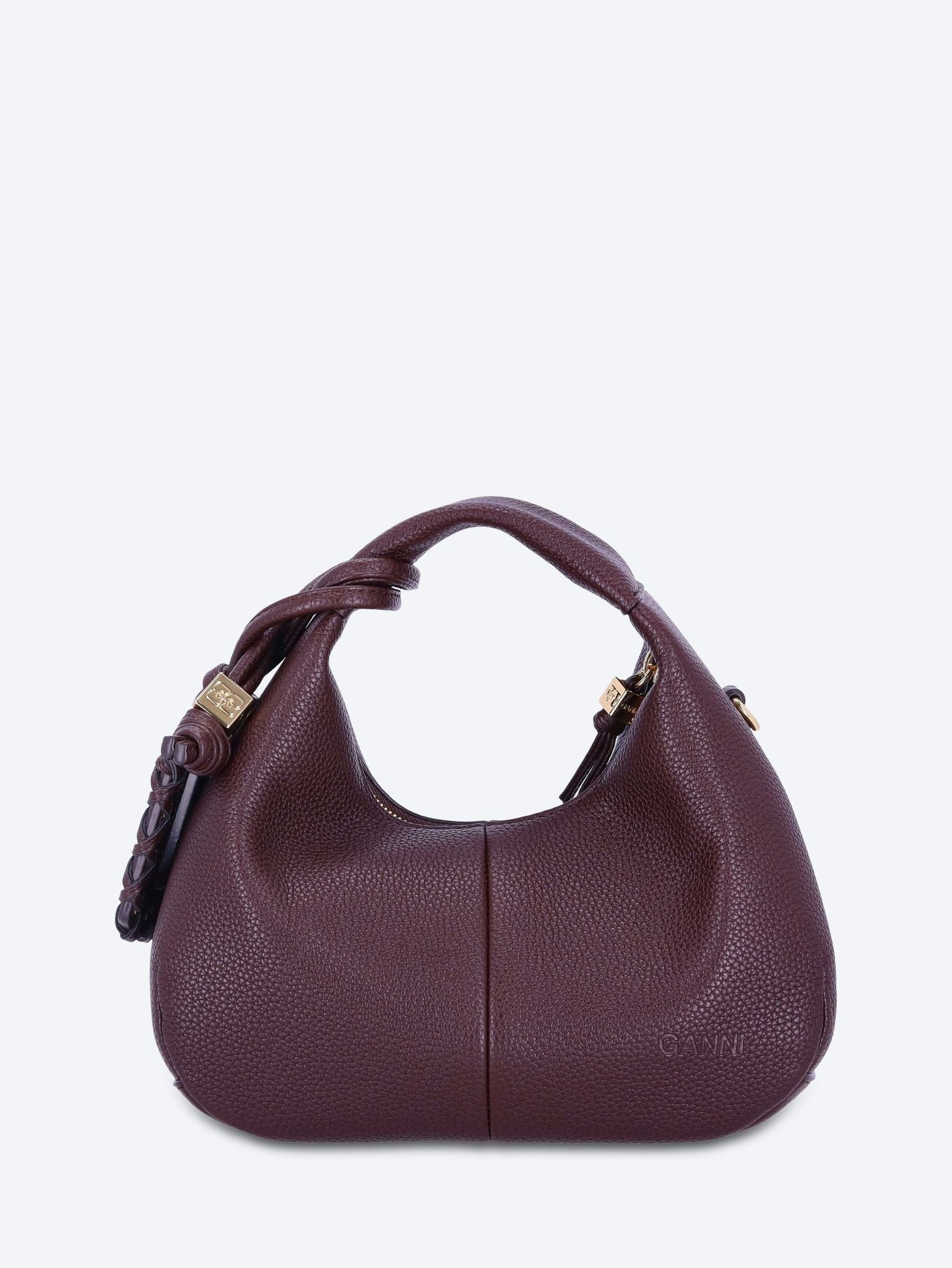 GANNI Hobo mini grained handbag