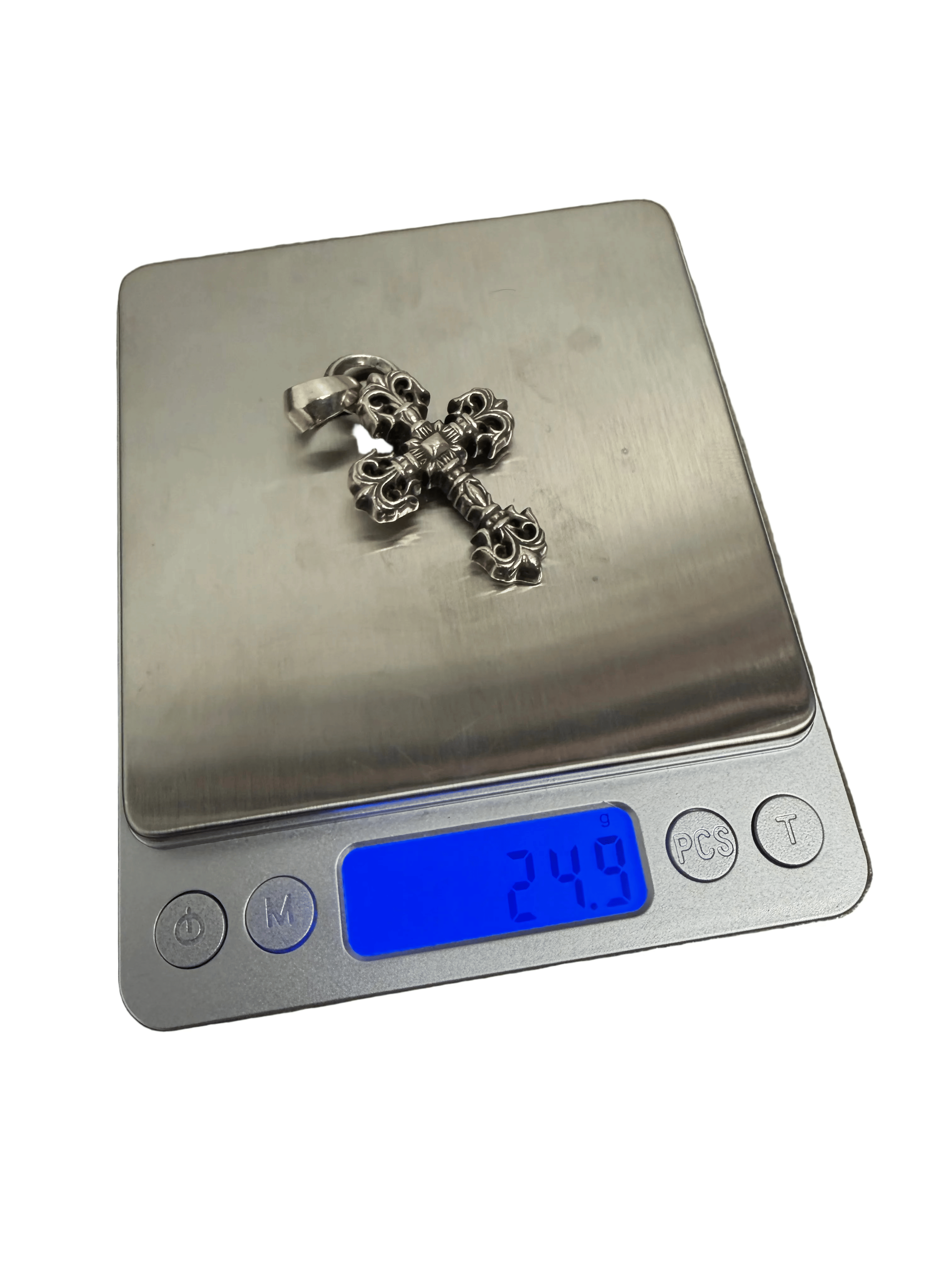 Chrome Hearts Filigree Cross Pendant Silver