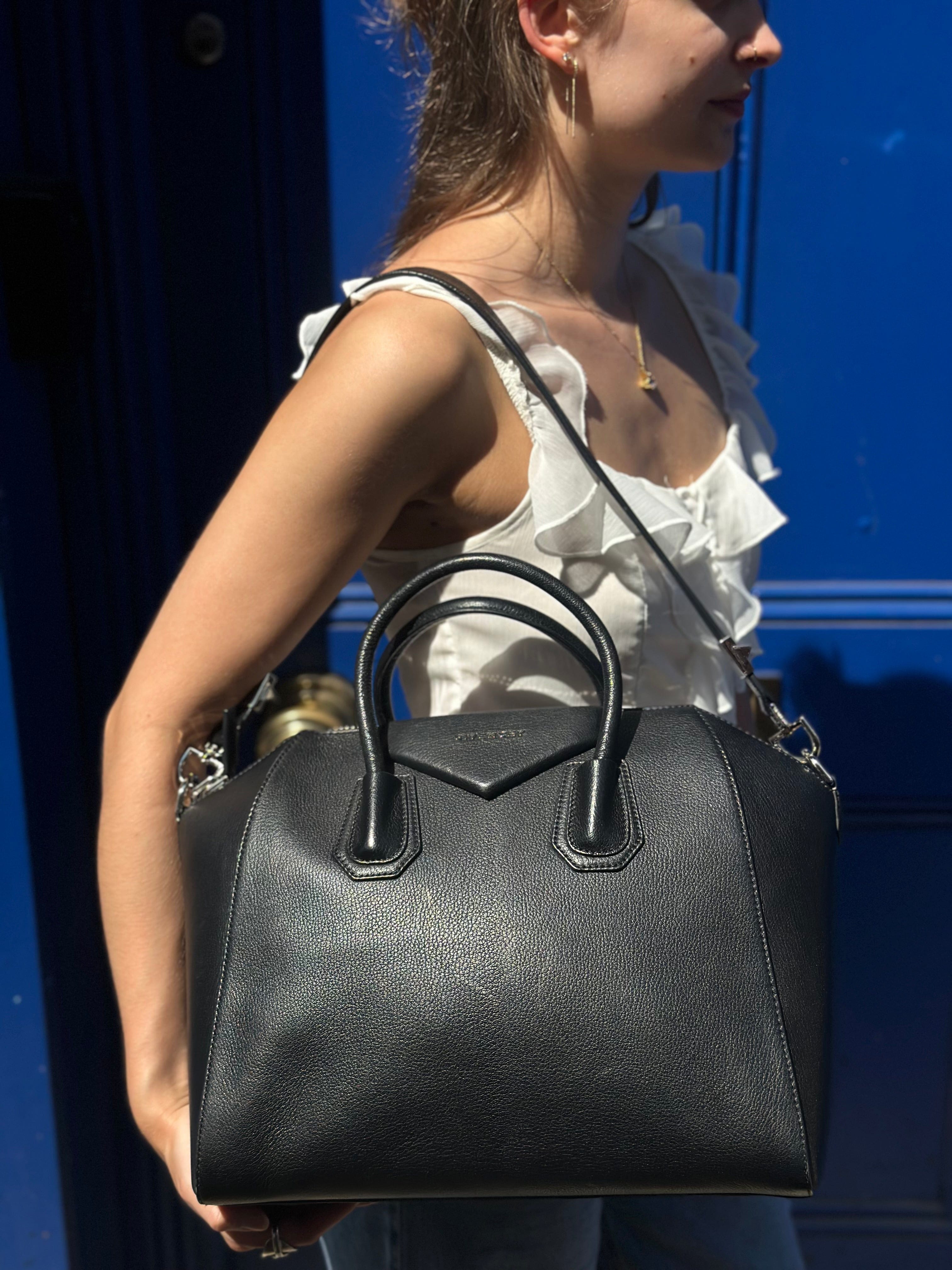 Givenchy Black Leather Medium Antigona