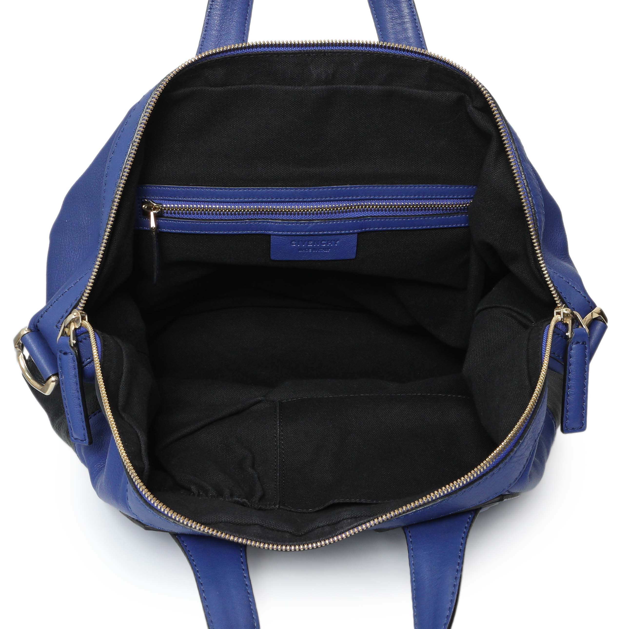 Givenchy Black Blue Calfskin Medium Nightingale