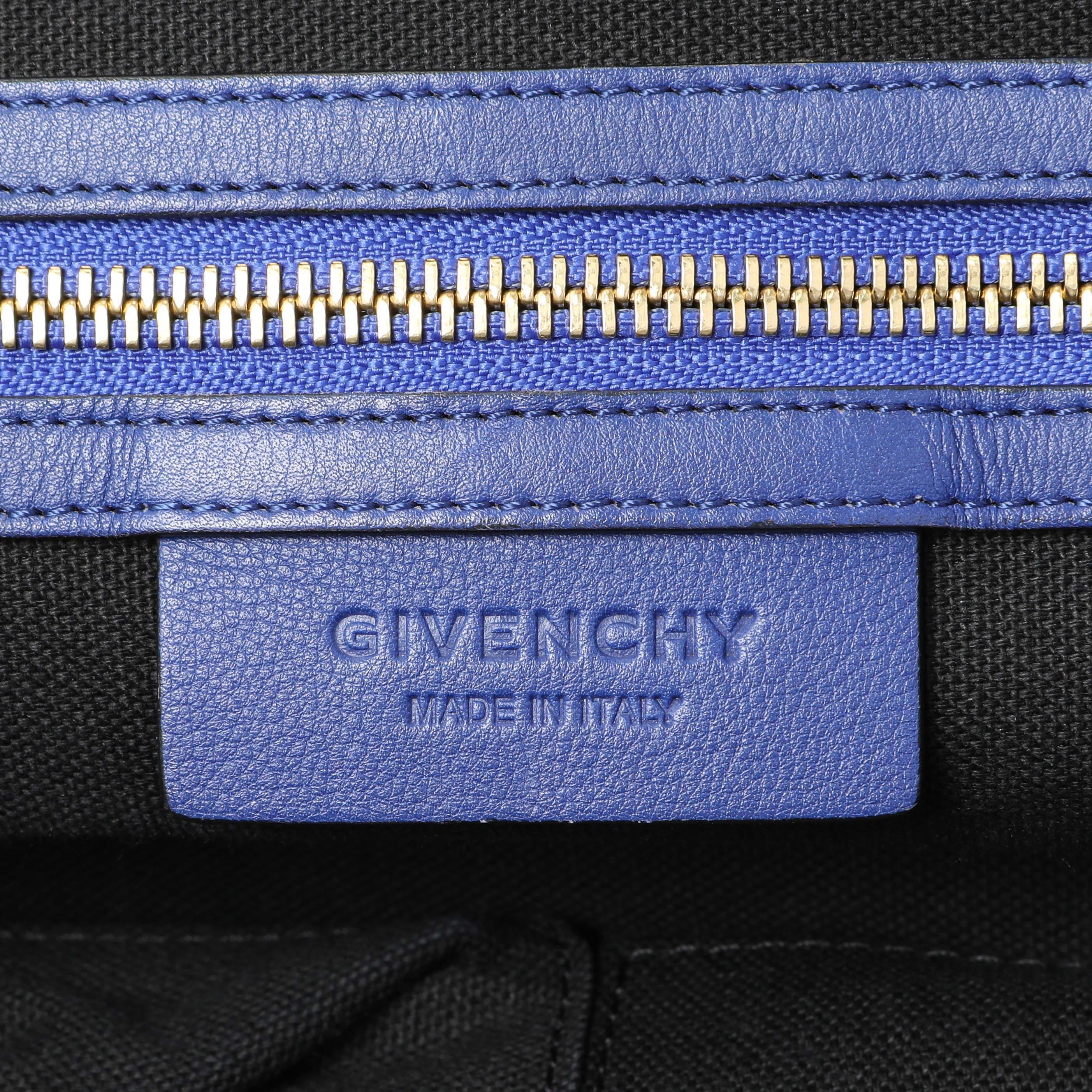 Givenchy Black Blue Calfskin Medium Nightingale