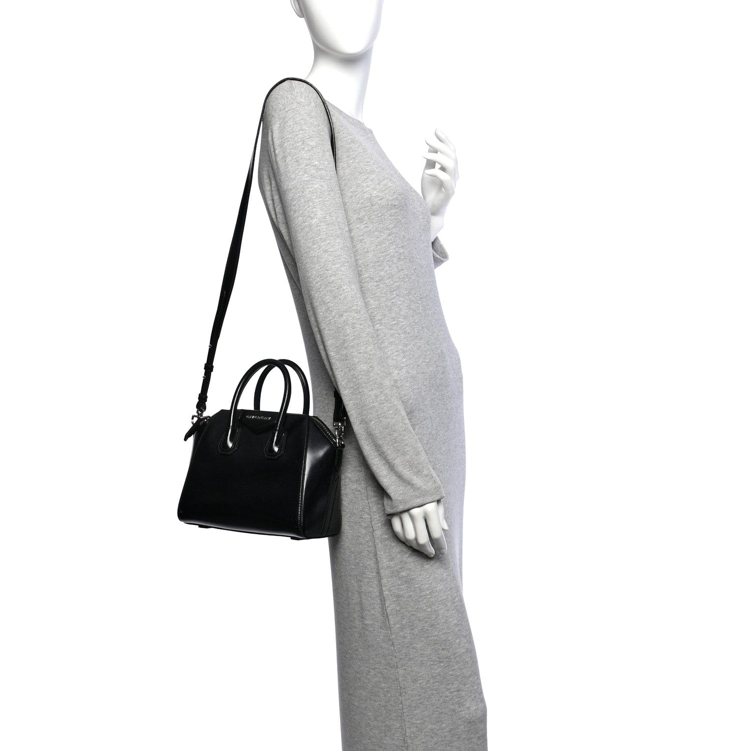 Givenchy Shiny Lord Calfskin Mini Antigona Black