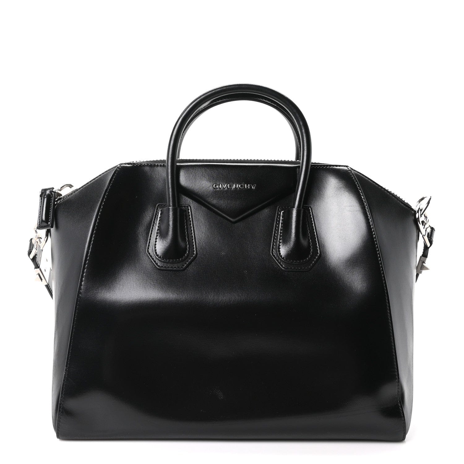 Givenchy Shiny Lord Calfskin Medium Antigona Black
