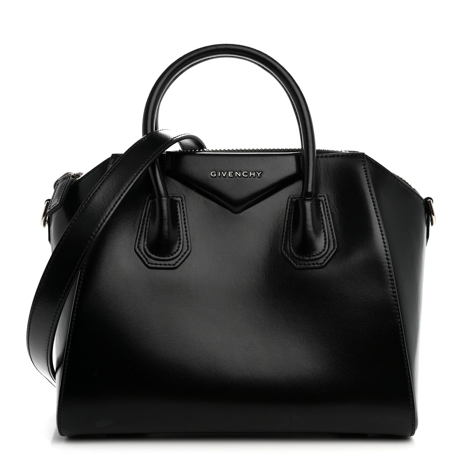 Givenchy Shiny Lord Calfskin Small Antigona Black