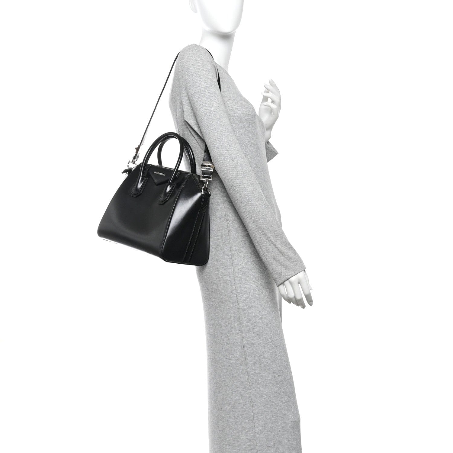 Givenchy Shiny Lord Calfskin Small Antigona Black