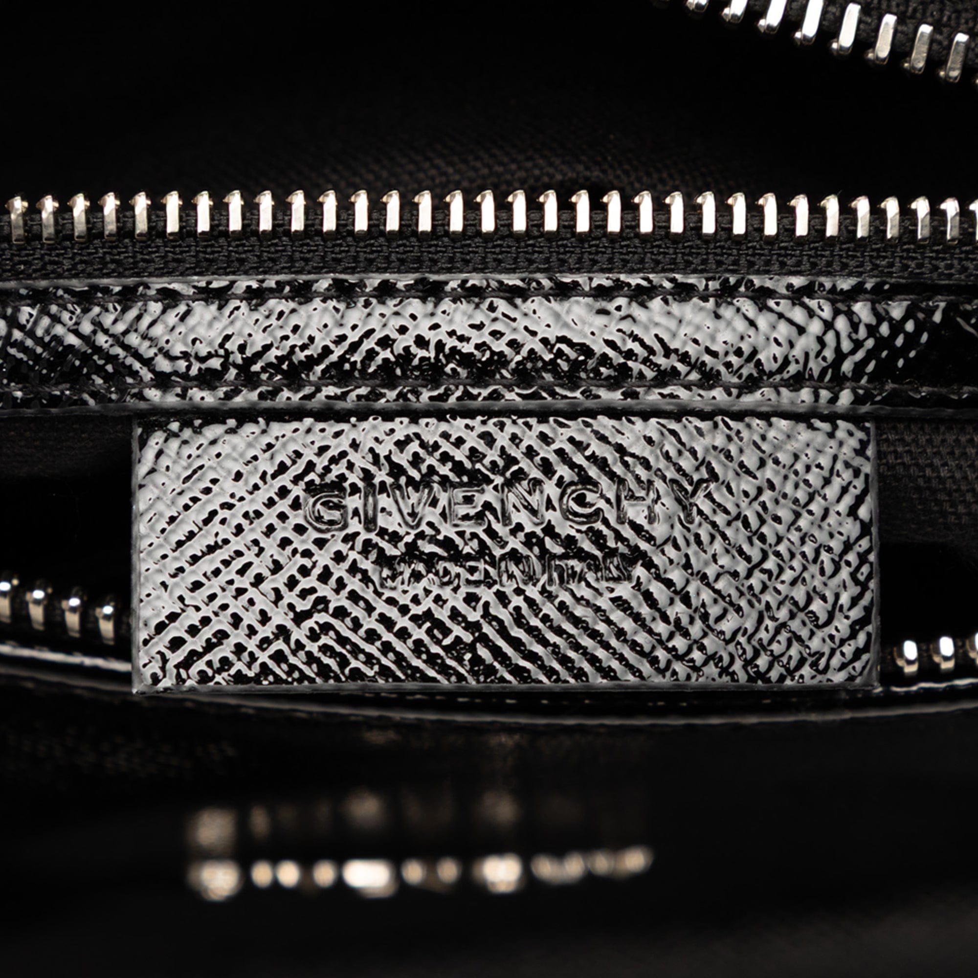 Givenchy Medium Textured Patent Pandora Satchel