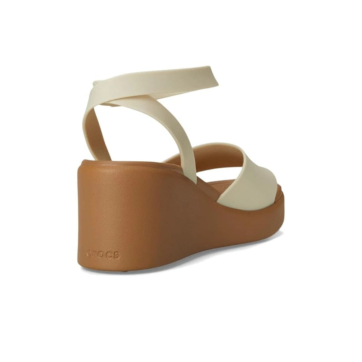 Crocs Brooklyn 209406 - 0OB Sandal Womens Sandstone Ankle Strap Wedges ZOGG2961