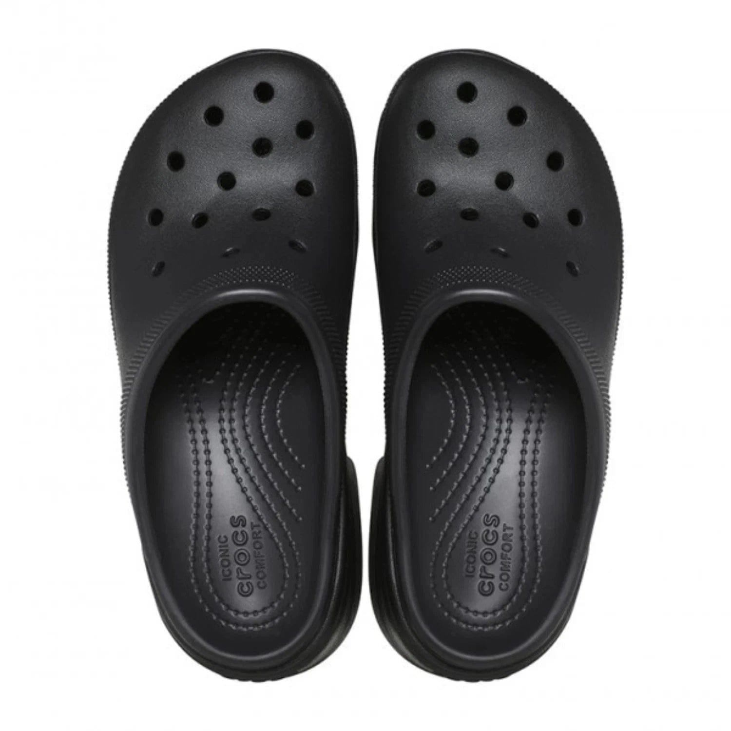Crocs Siren 208547 - 001 Clog Unisex M10/M12 Black Block Heel Casual Shoes GBO2690