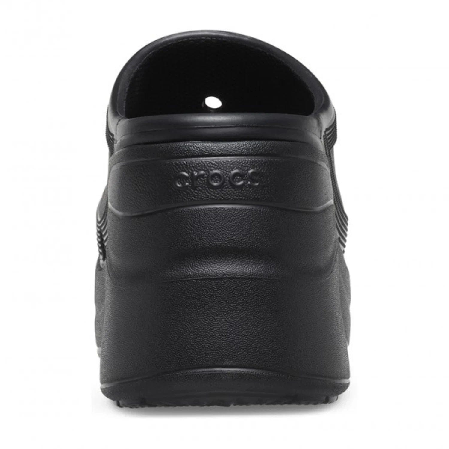 Crocs Siren 208547 - 001 Clog Unisex M10/M12 Black Block Heel Casual Shoes GBO2690