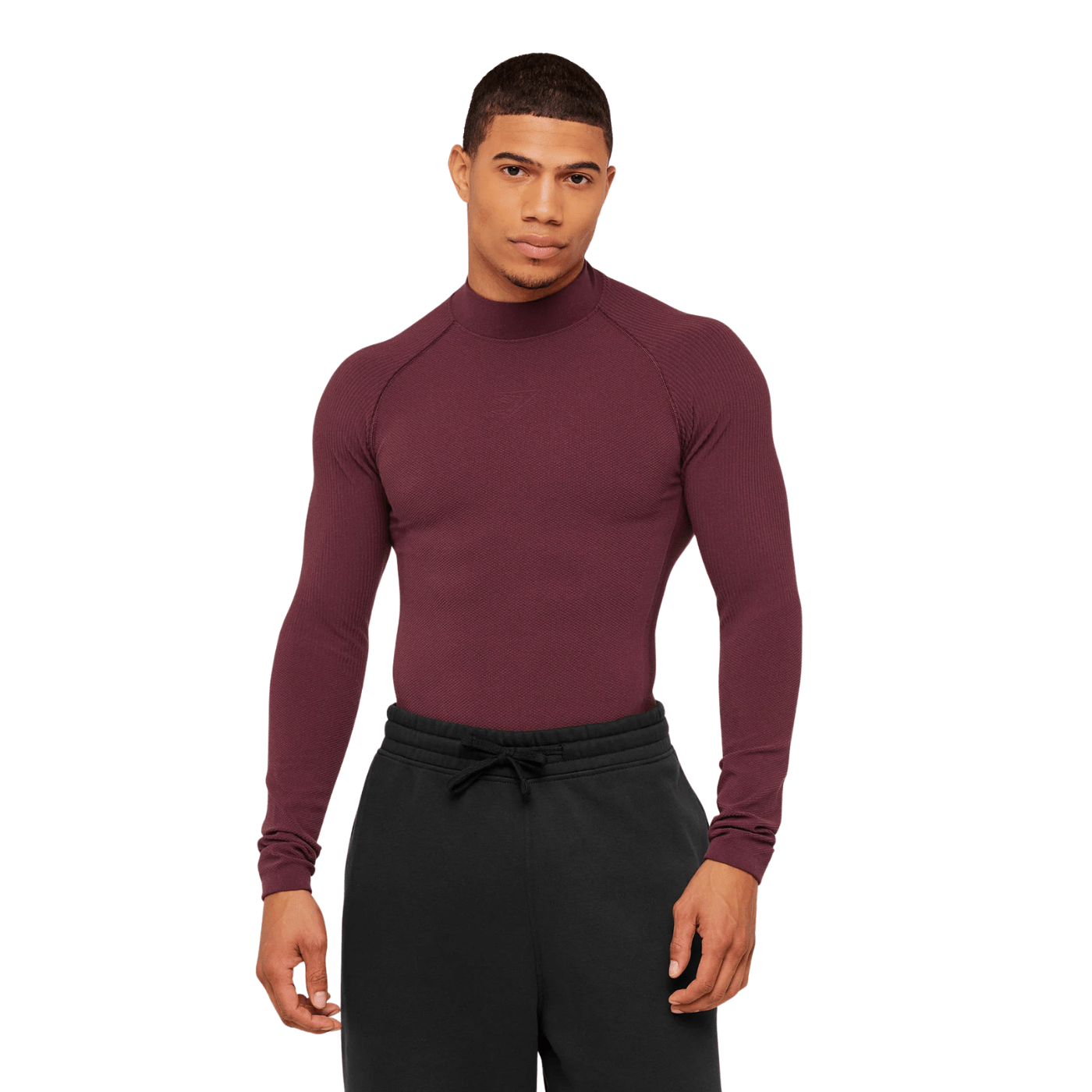 GYMSHARK Physique Long Sleeve T - Shirt muscle fit GS Impact Burgundy/GS Cherry Purple