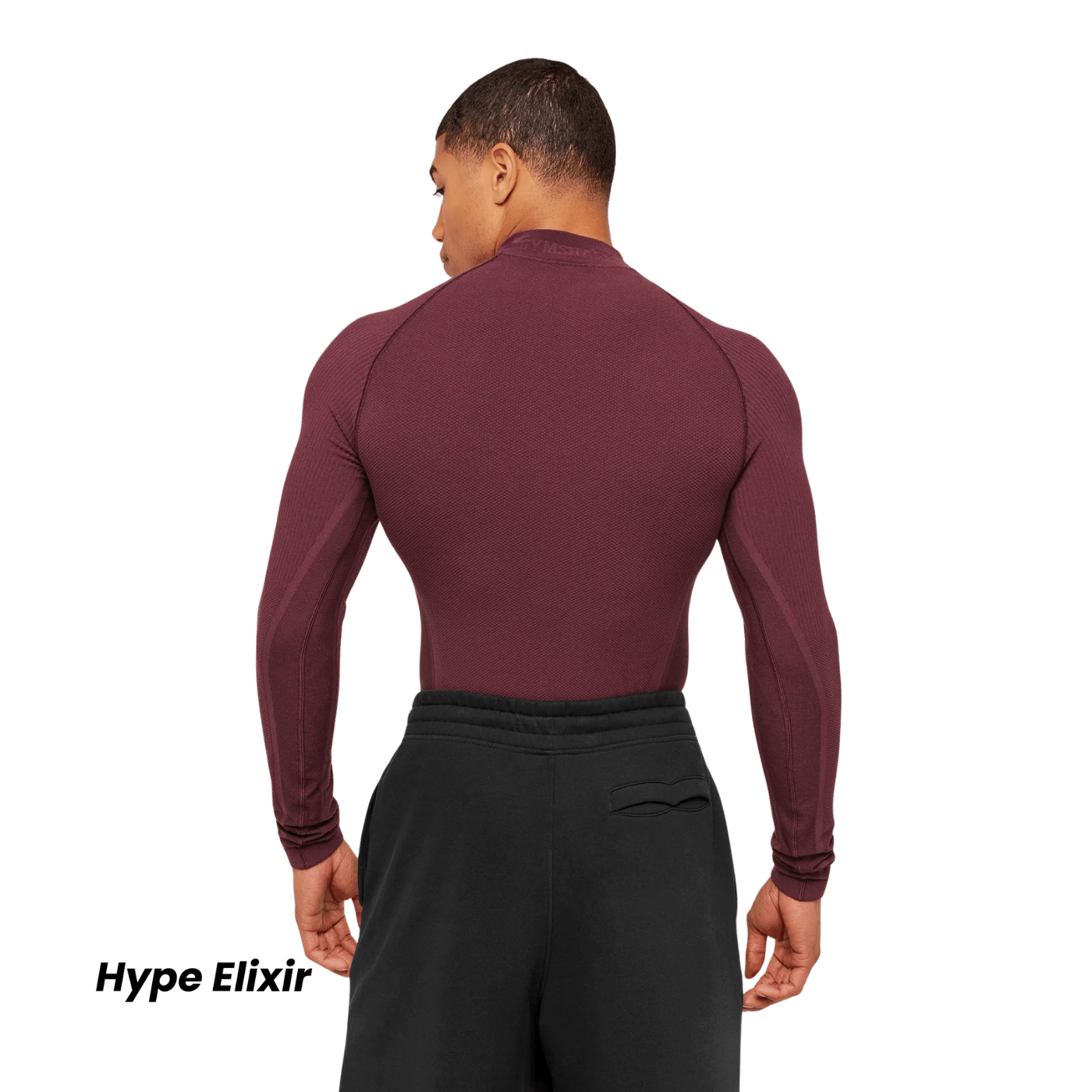 GYMSHARK Physique Long Sleeve T - Shirt muscle fit GS Impact Burgundy/GS Cherry Purple