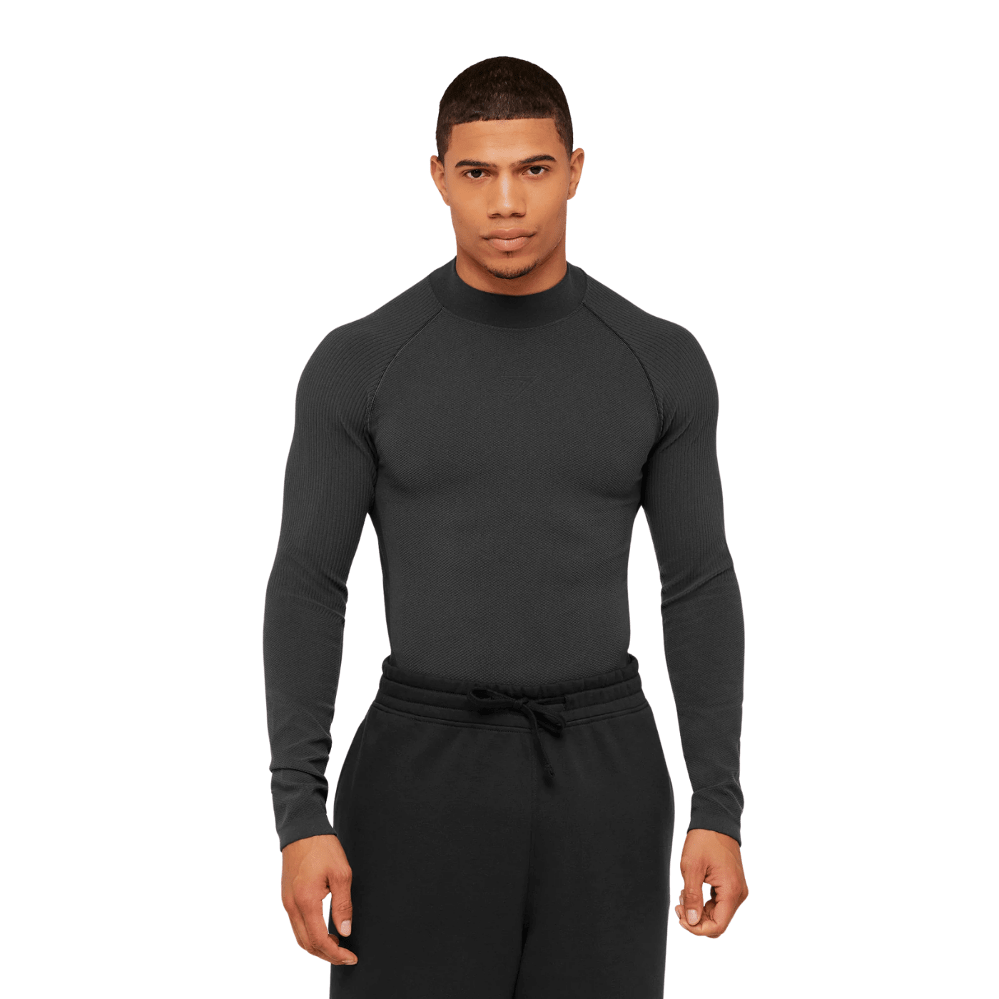 GYMSHARK Physique Long Sleeve T - Shirt muscle fit GS Onyx Grey/GS Black