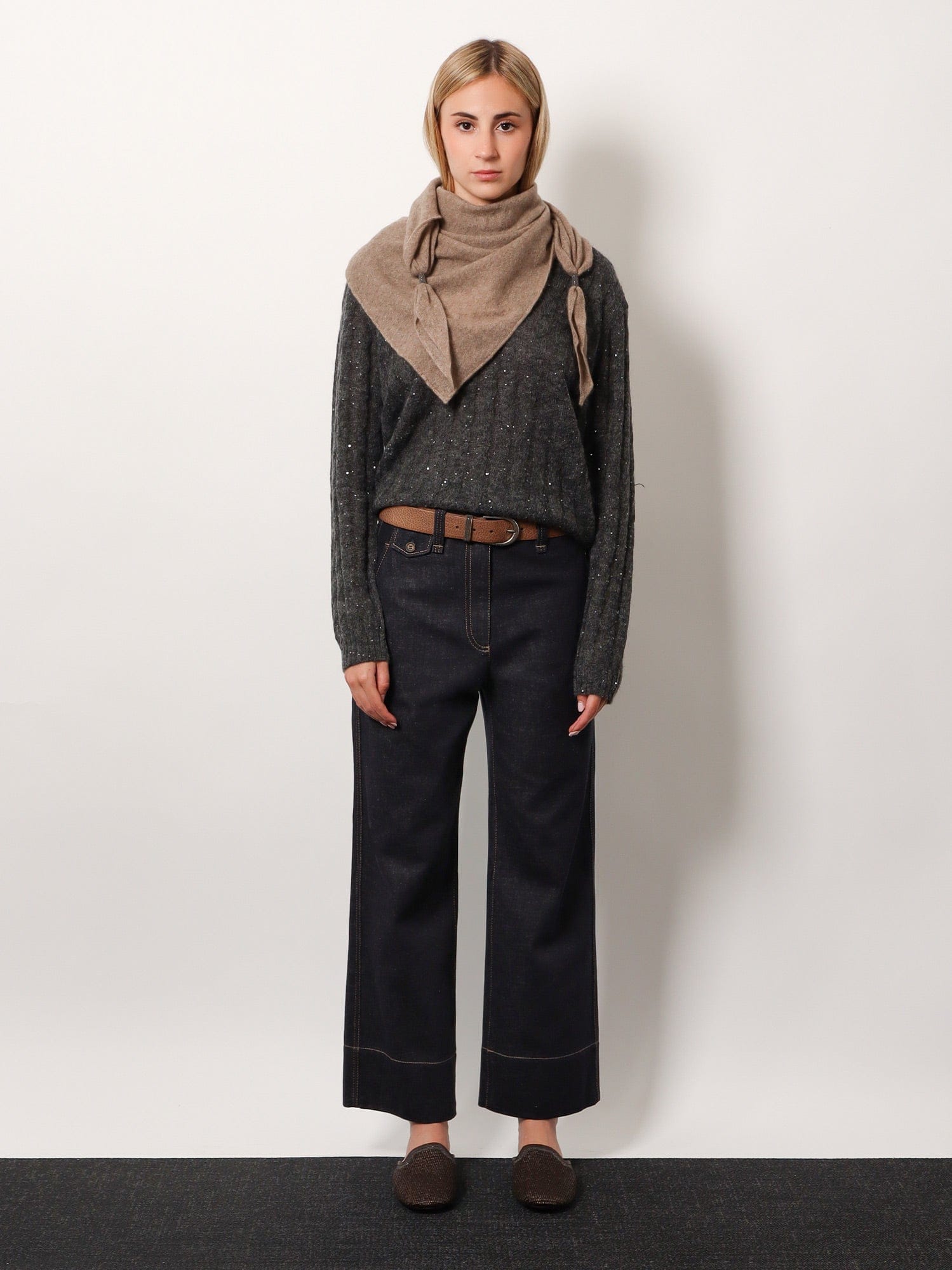 Brunello Cucinelli Wool blend sweater with all - over sequins