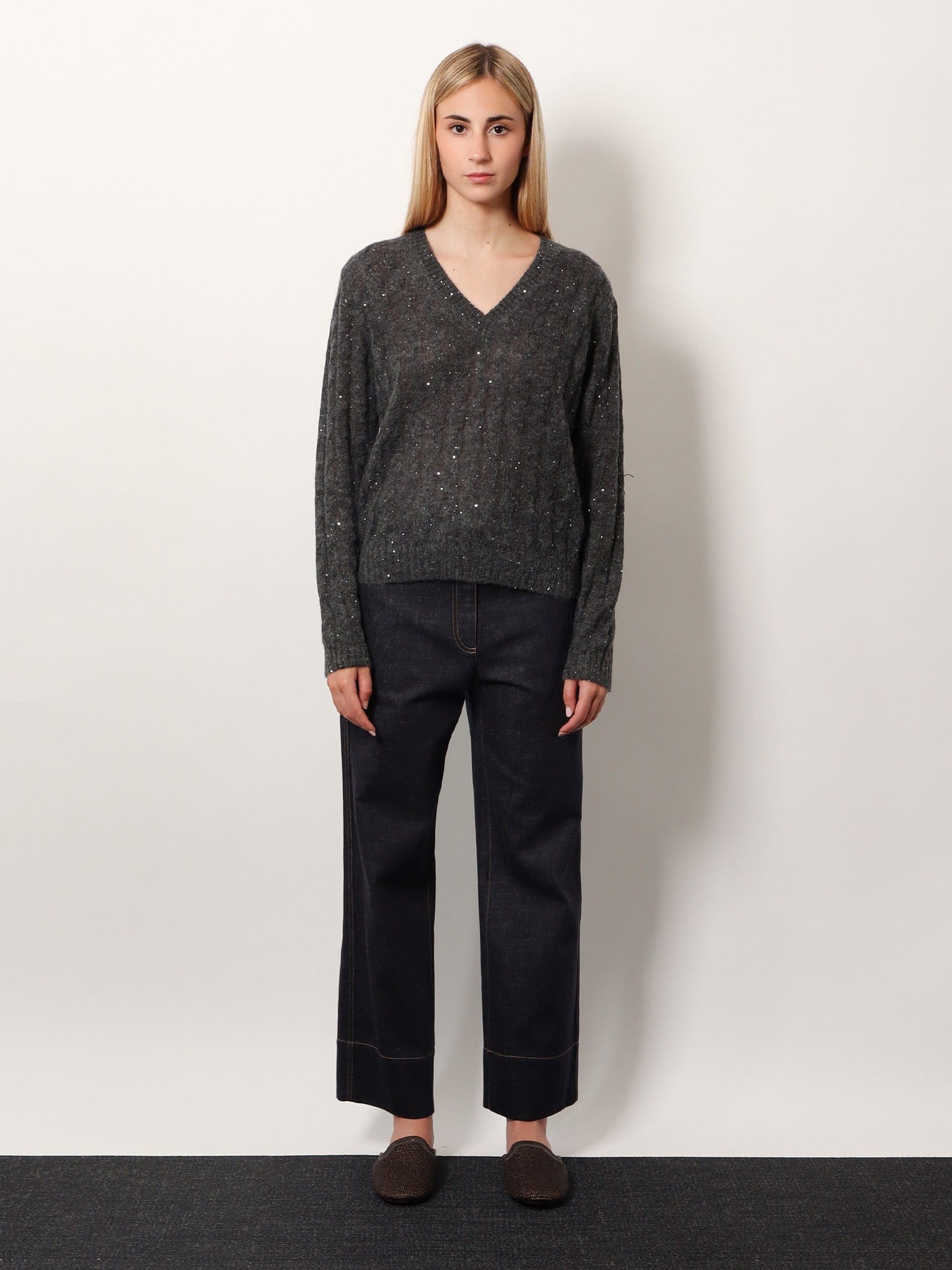 Brunello Cucinelli Wool blend sweater with all - over sequins
