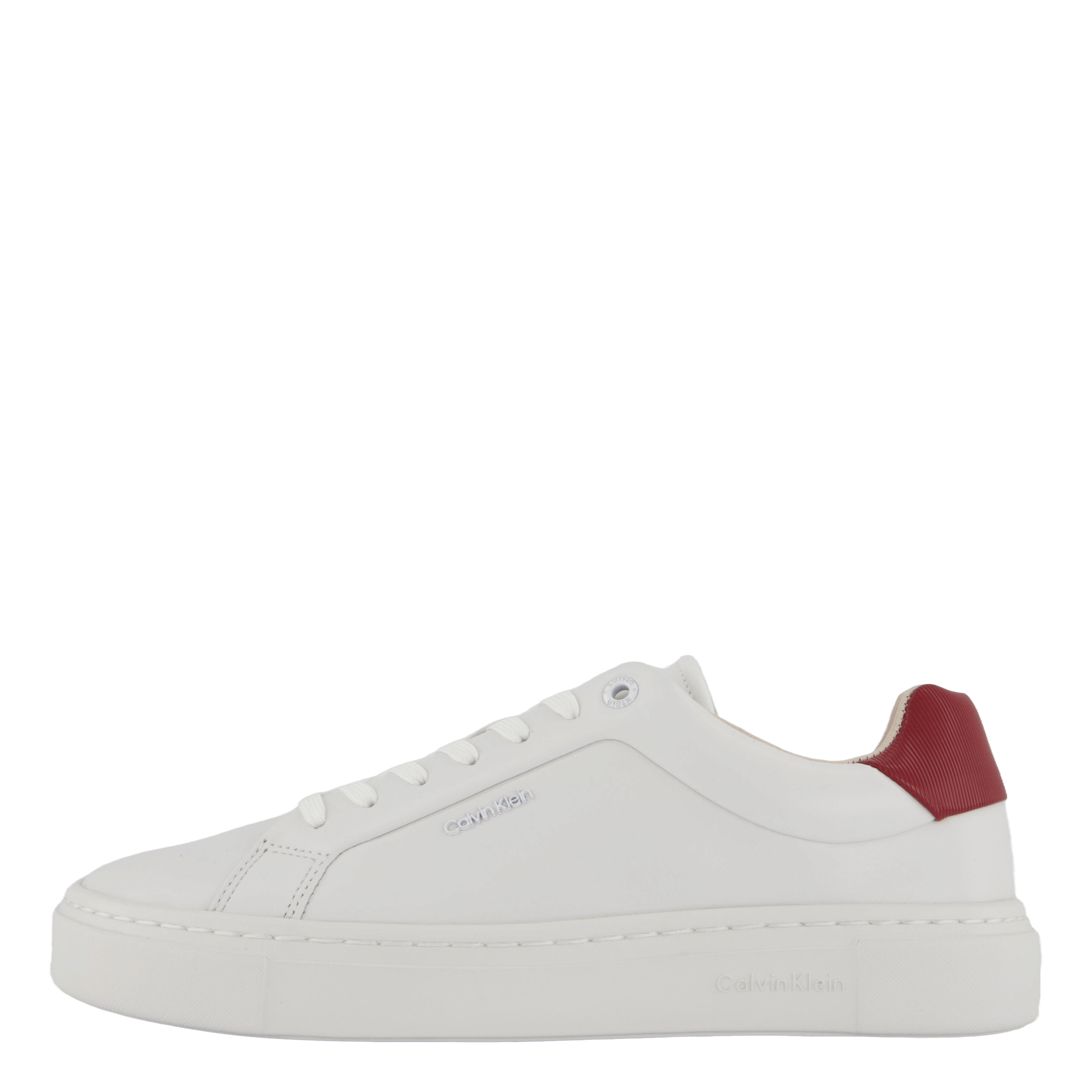 Calvin Klein Cupsole Lace Up W/ml Lth Bright White/winery