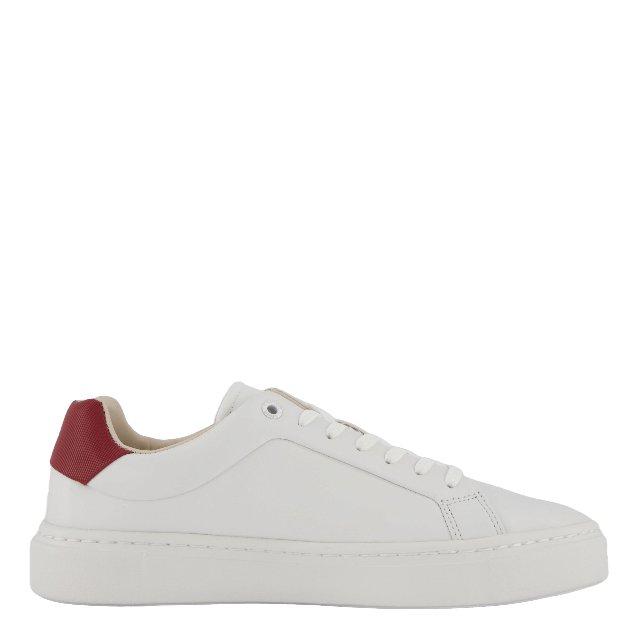 Calvin Klein Cupsole Lace Up W/ml Lth Bright White/winery