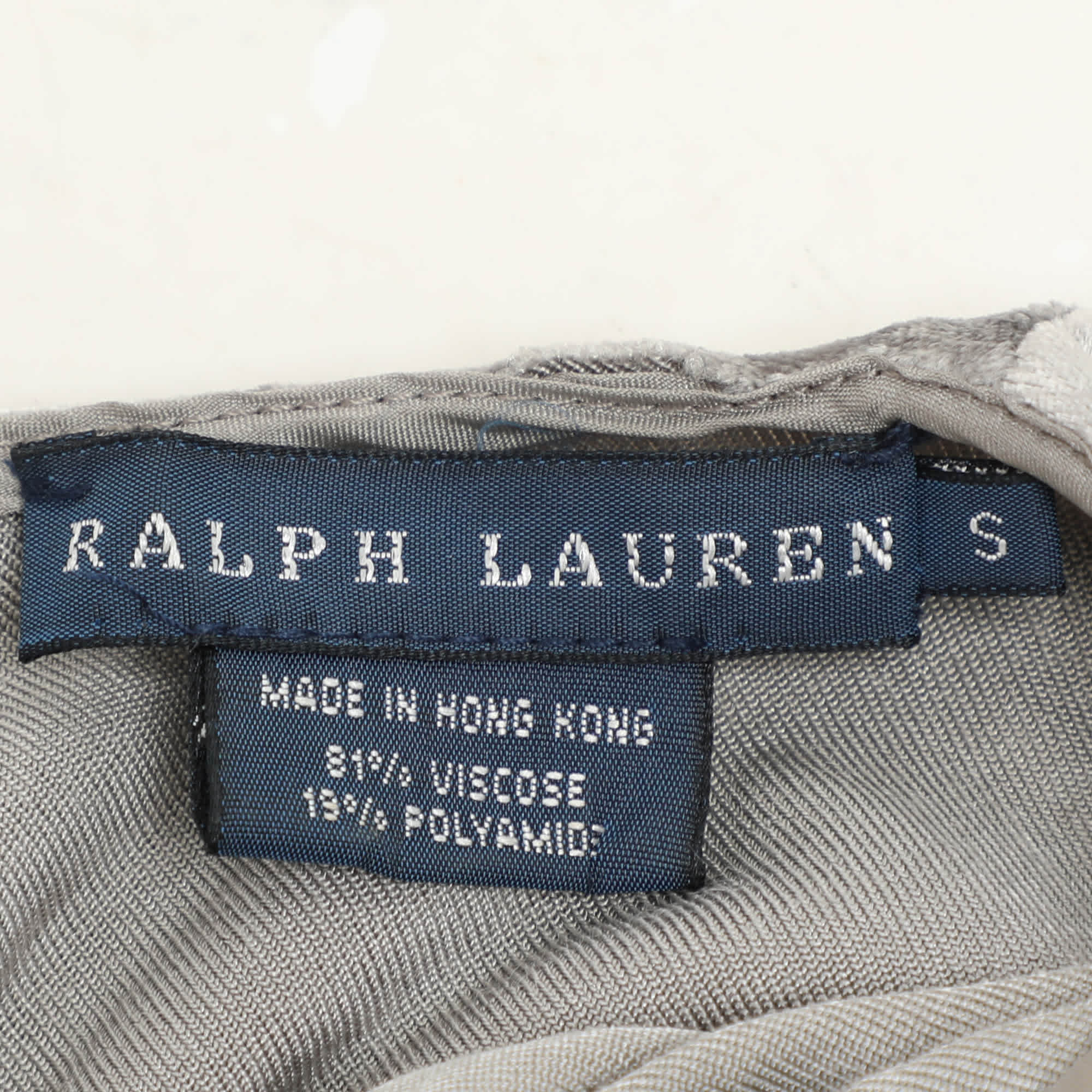 Ralph Lauren Silver Velvet Top