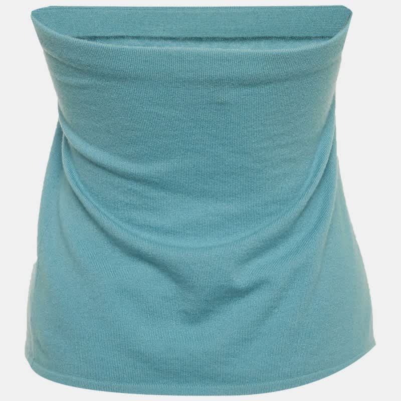 Ralph Lauren Blue Cashmere Knit Tube Top
