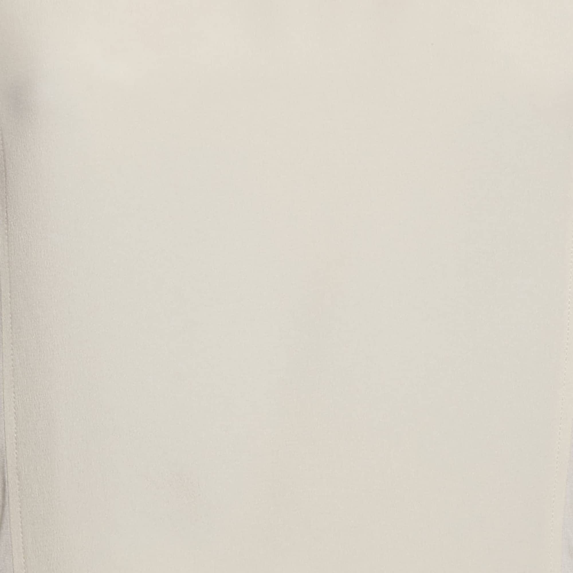 Ralph Lauren White Silk Panel Detail Sleeveless Top