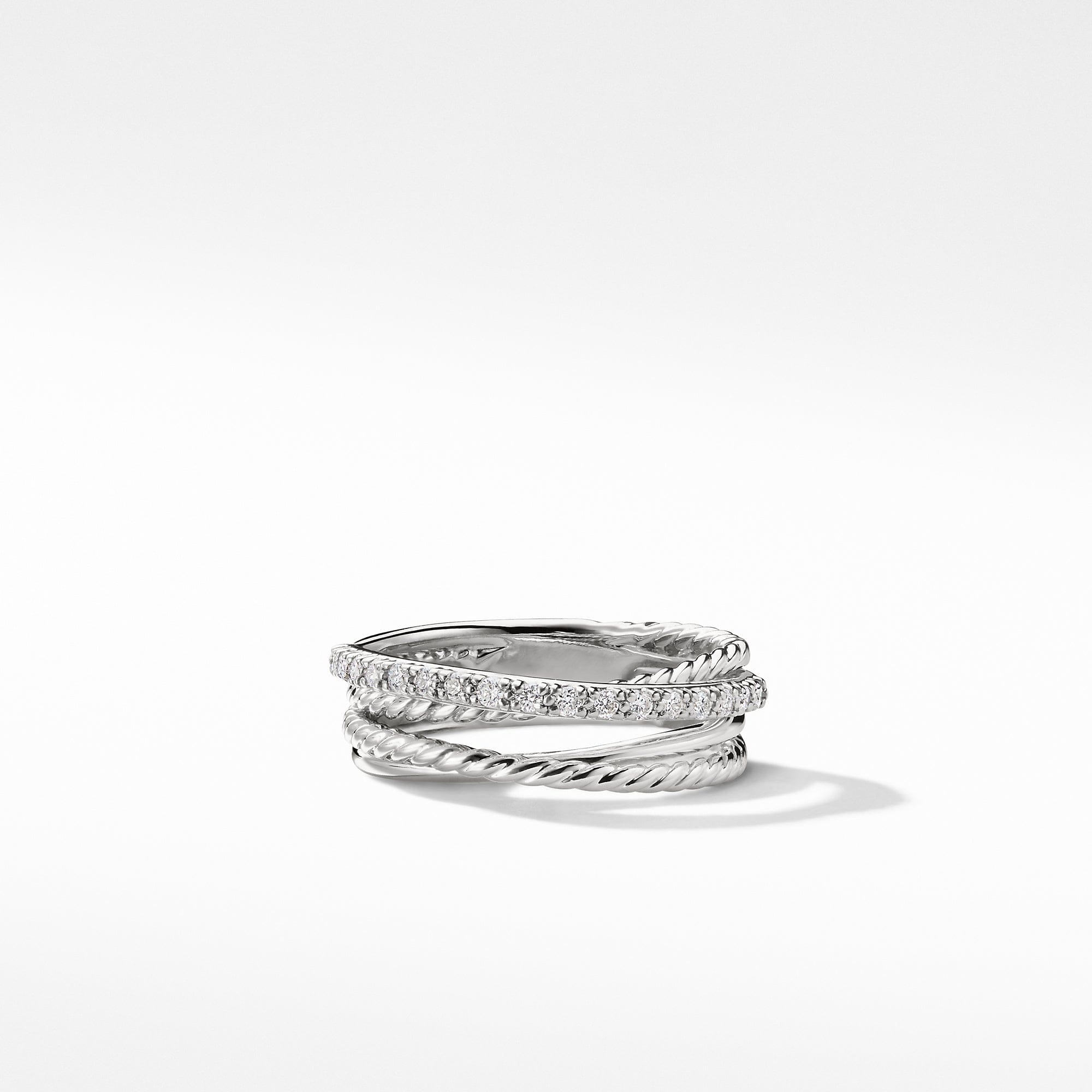 David Yurman Crossover Collection Ring with Diamonds - R07436DSSADI6