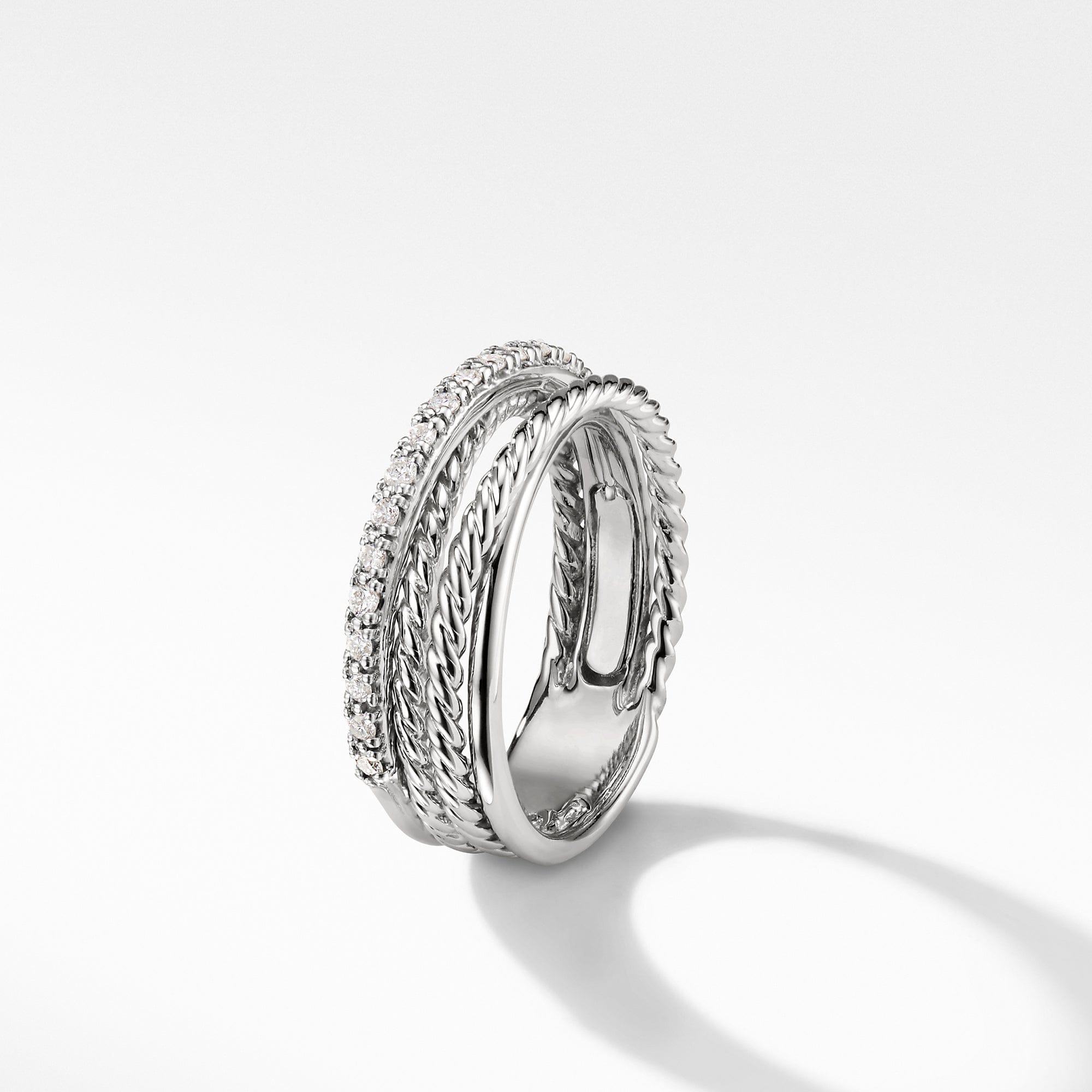 David Yurman Crossover Collection Ring with Diamonds - R07436DSSADI6