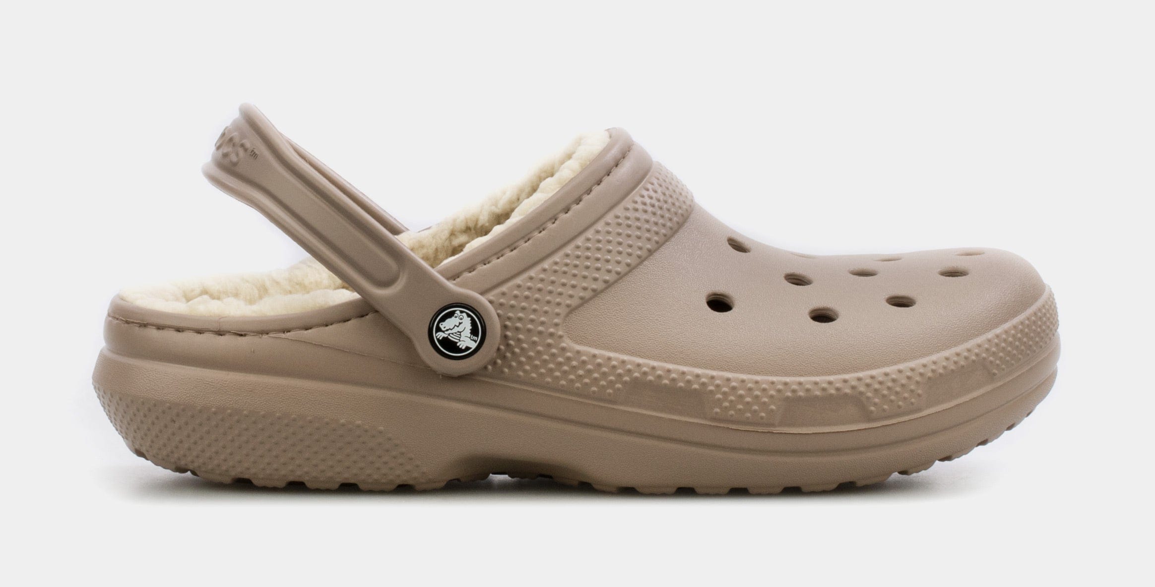 CROCS Classic Lined Clogs Mens Sandals (Beige)