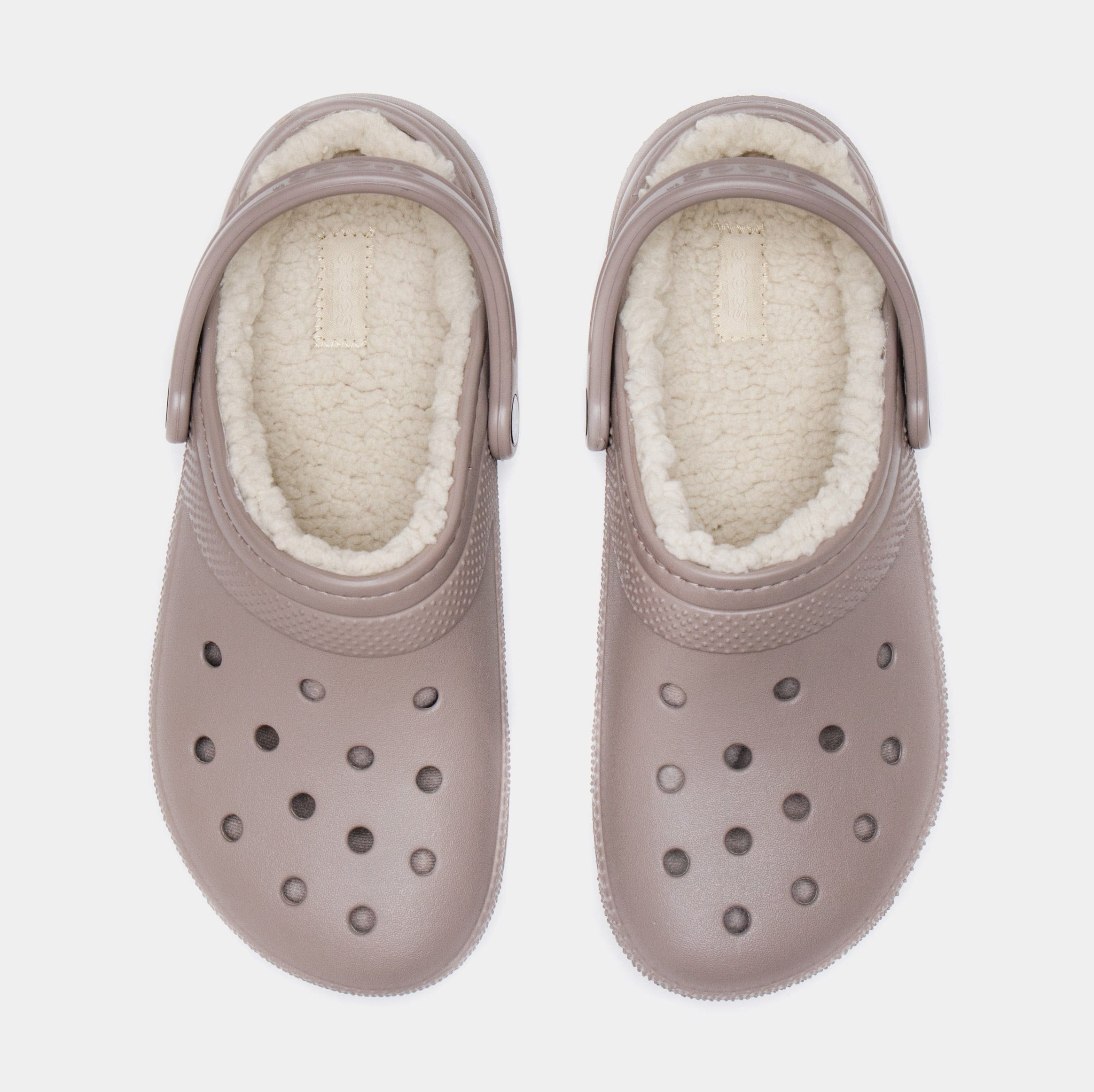 CROCS Classic Lined Clogs Mens Sandals (Beige)