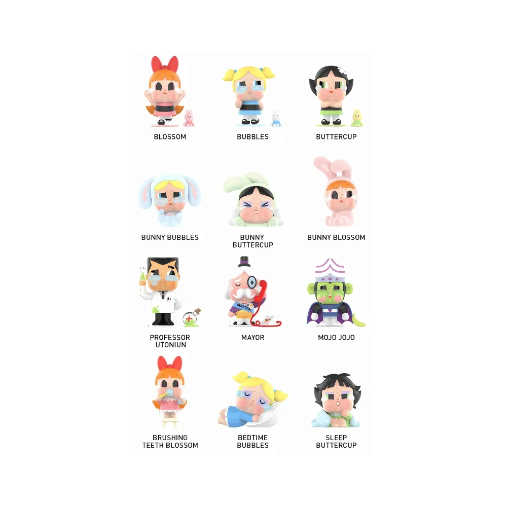 Pop Mart CryBaby x Powerpuff Girls Series Vinyl Figures Blind Box Whole Set