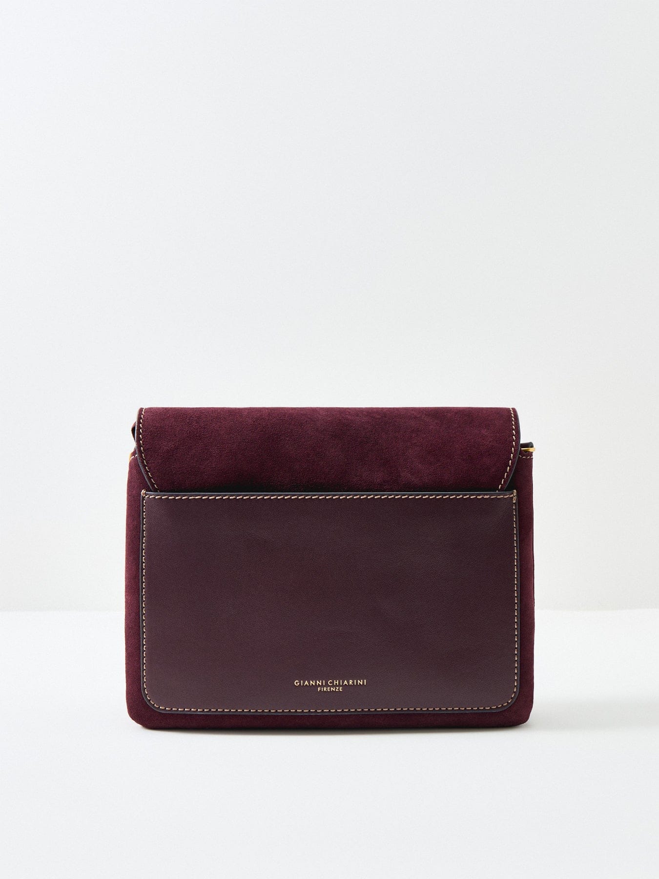 Gianni Chiarini Three Suede Small Crossbody Bag Burgundy
